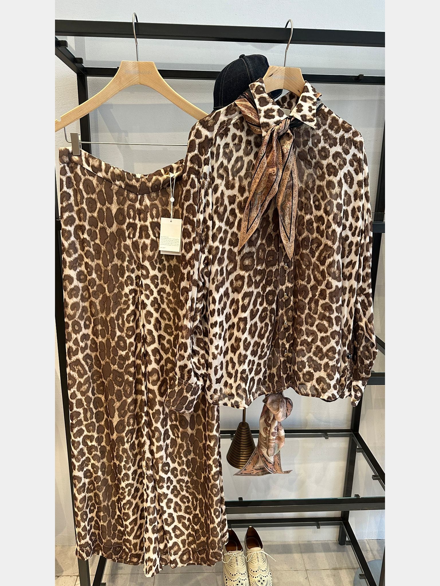 ZIMMERMANN Illustration Leopard - Print Chiffon Wide - Leg PantsZimmermann