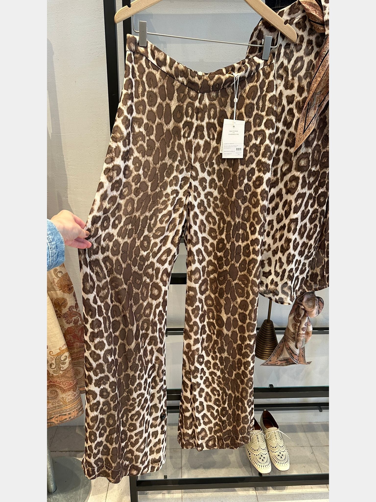 ZIMMERMANN Illustration Leopard - Print Chiffon Wide - Leg PantsZimmermann