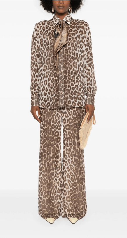 ZIMMERMANN Illustration leopard - print shirtZimmermann