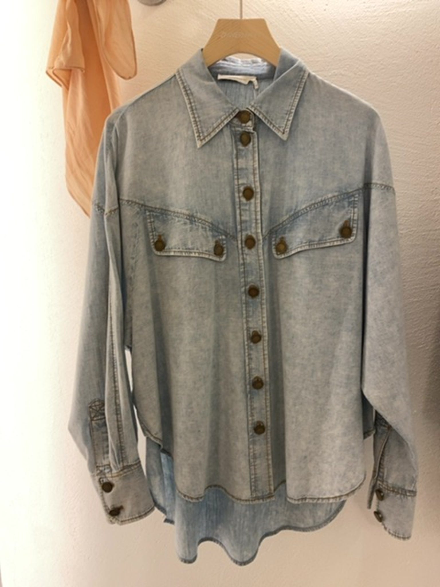 ZIMMERMANN Koszula Damska Jeansowa Blue Smoke Denim Shirt 9661TZESZimmermann