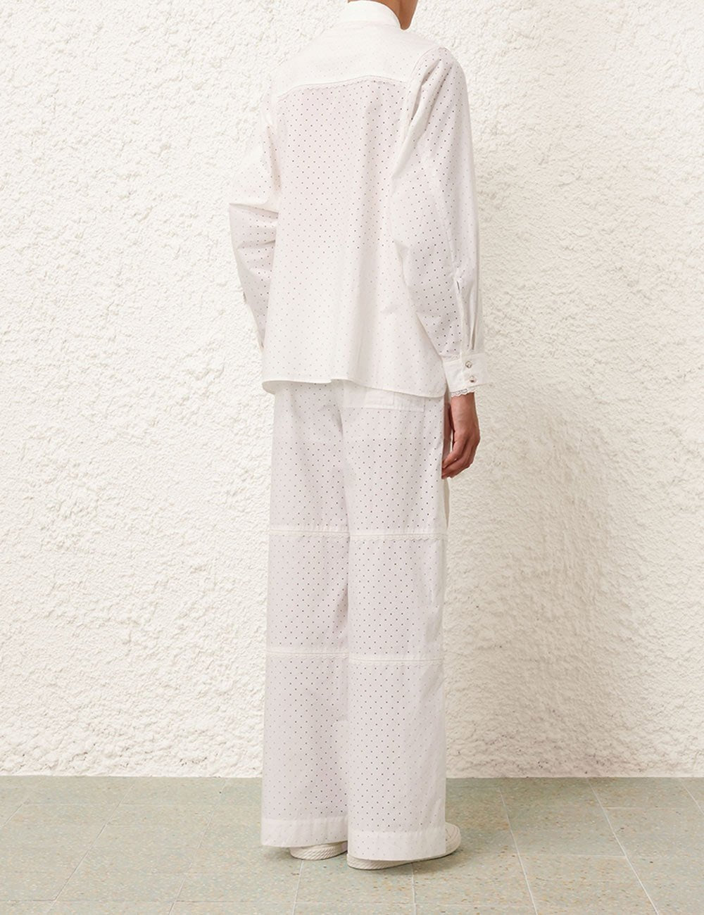ZIMMERMANN Natura Burnout Oversized Shirt IvoryZimmermann
