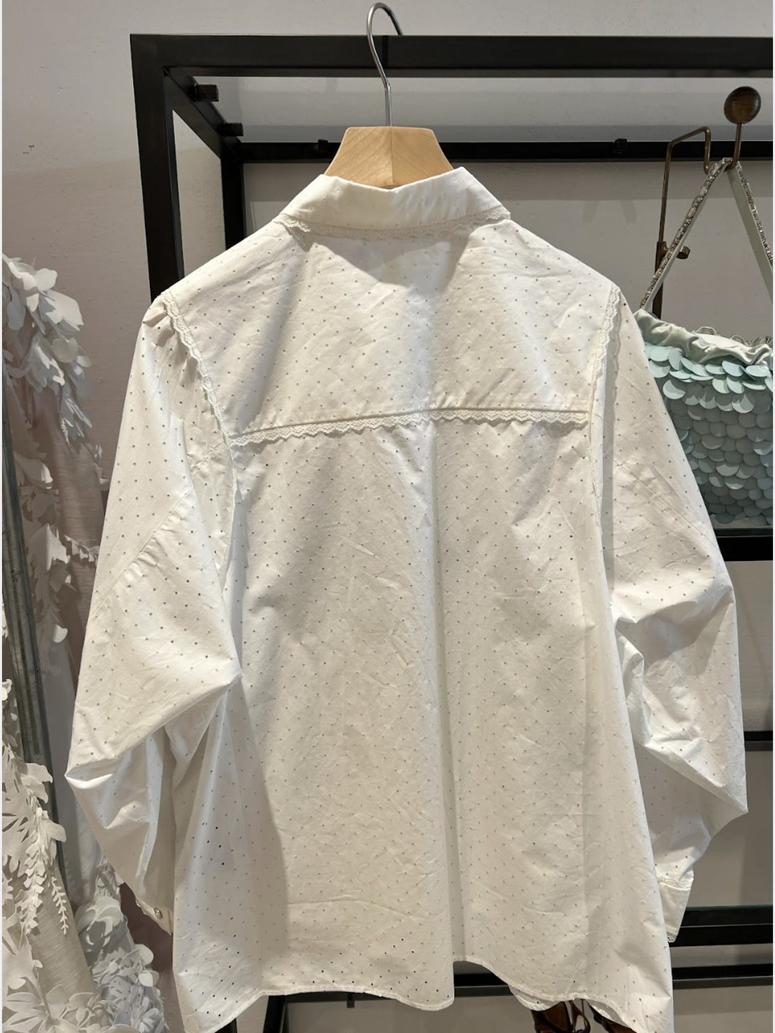 ZIMMERMANN Natura Burnout Oversized Shirt IvoryZimmermann