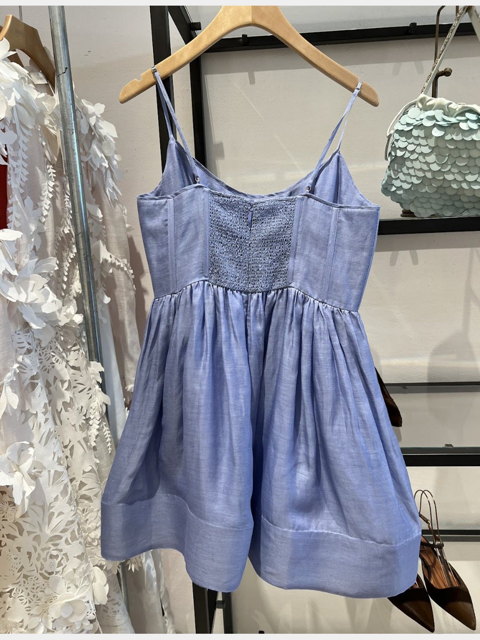 ZIMMERMANN Natura Ruched Mini Dress IrisZimmermann