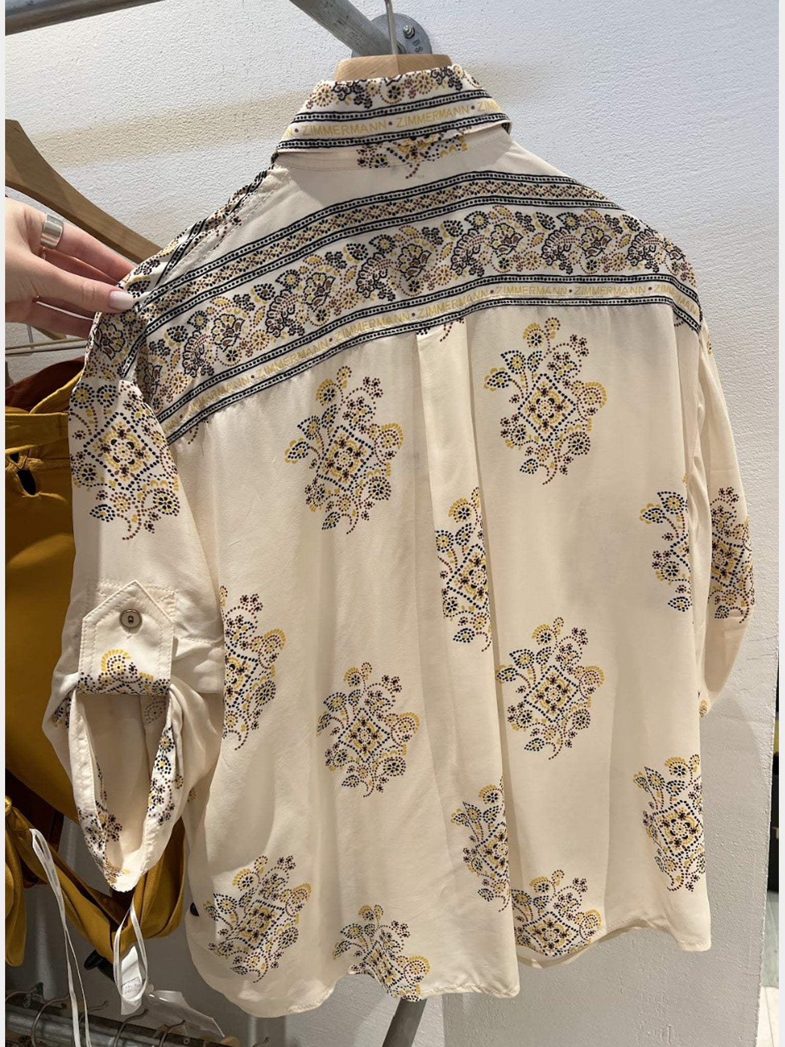 ZIMMERMANN Safari Shirt Damskie Utility Dot LemonZimmermann