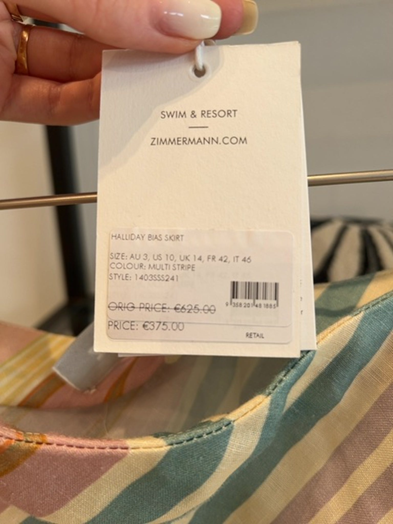 ZIMMERMANN Spódnica Damska Halliday Bias SkirtZimmermann