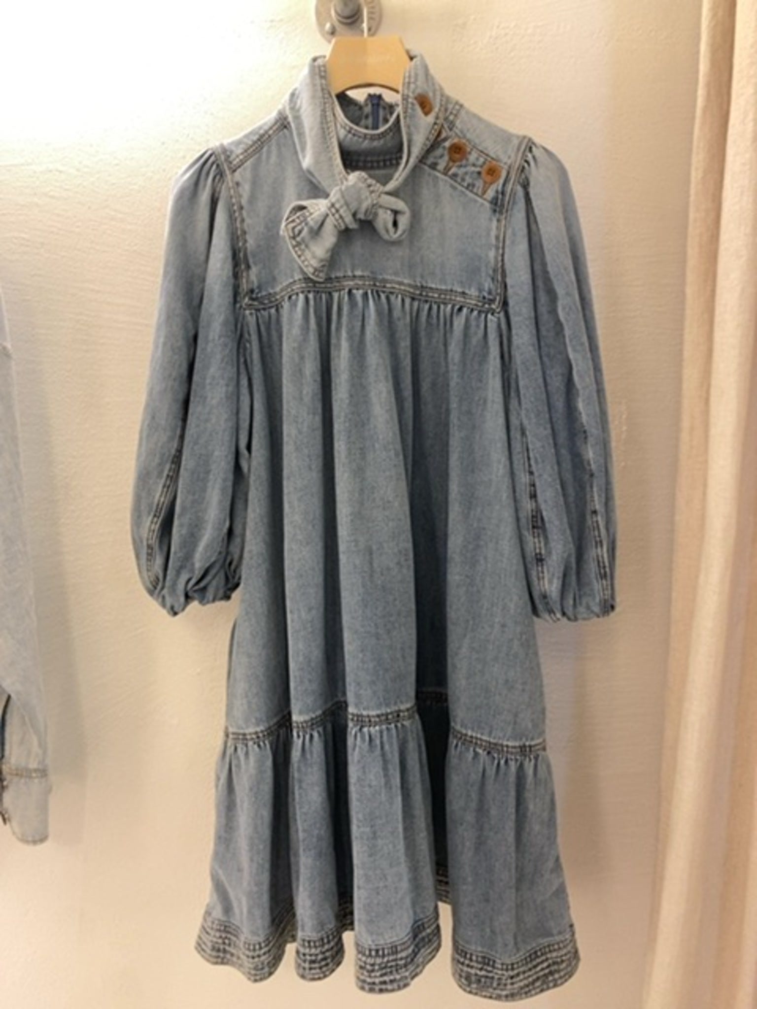 ZIMMERMANN Sukienka Damska Denim Smock Dress NiebieskaZimmermann