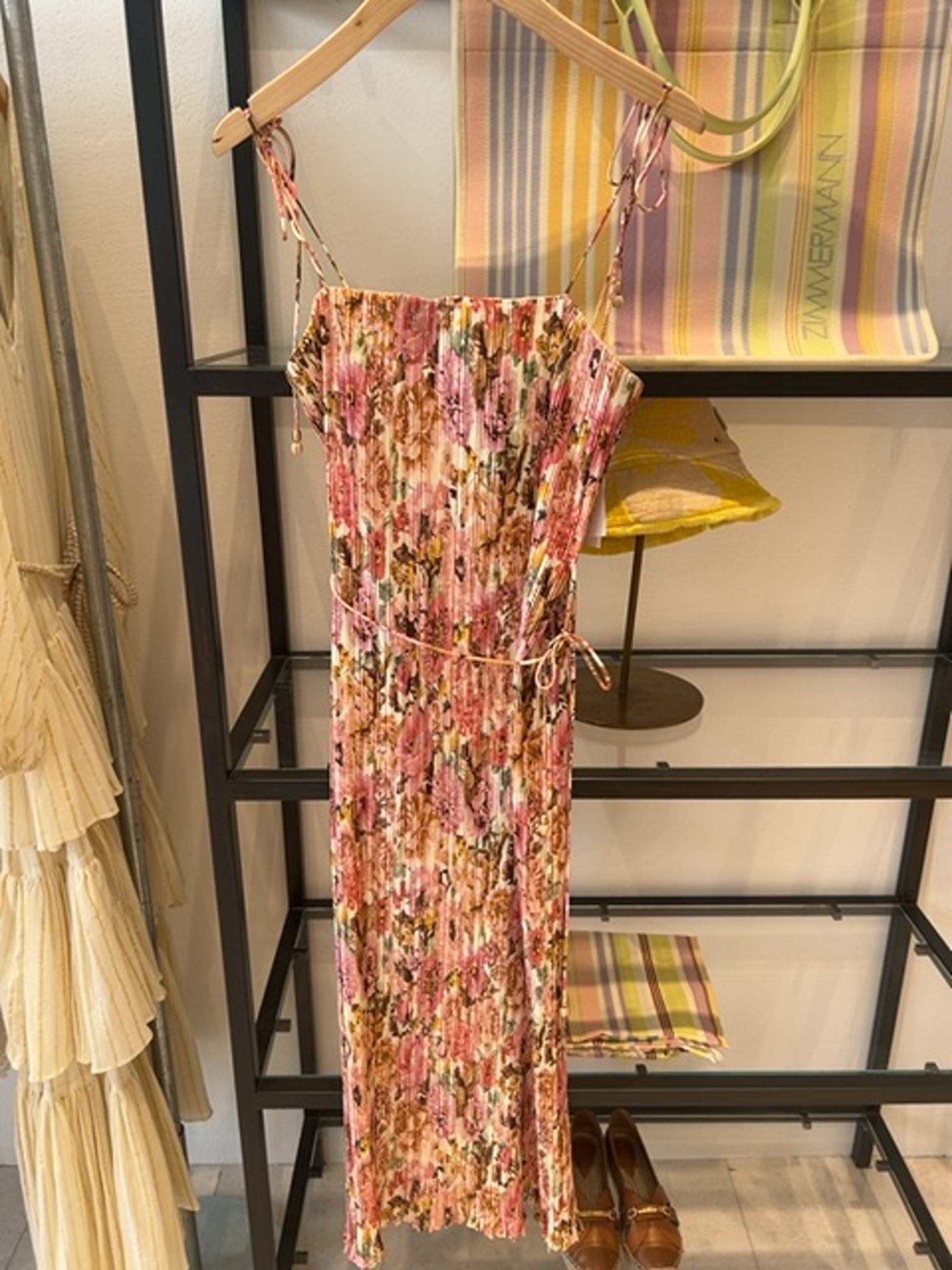 ZIMMERMANN Sukienka Damska Golden Pleated Slip DressZimmermann