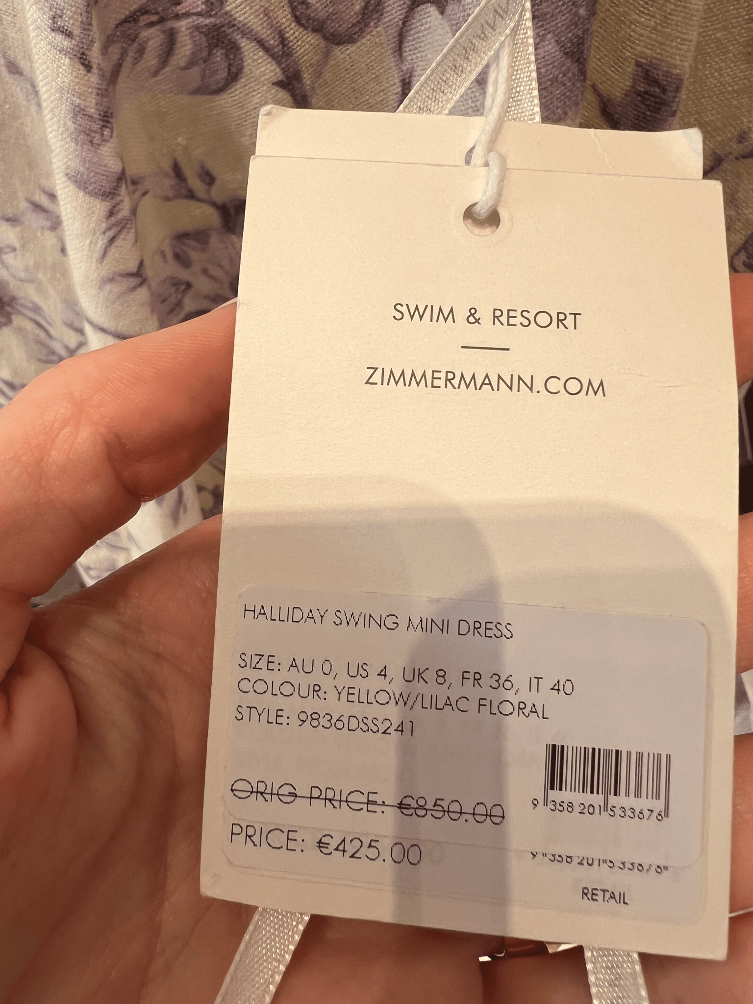 ZIMMERMANN Sukienka Damska Halliday Swing Mini DressZimmermann