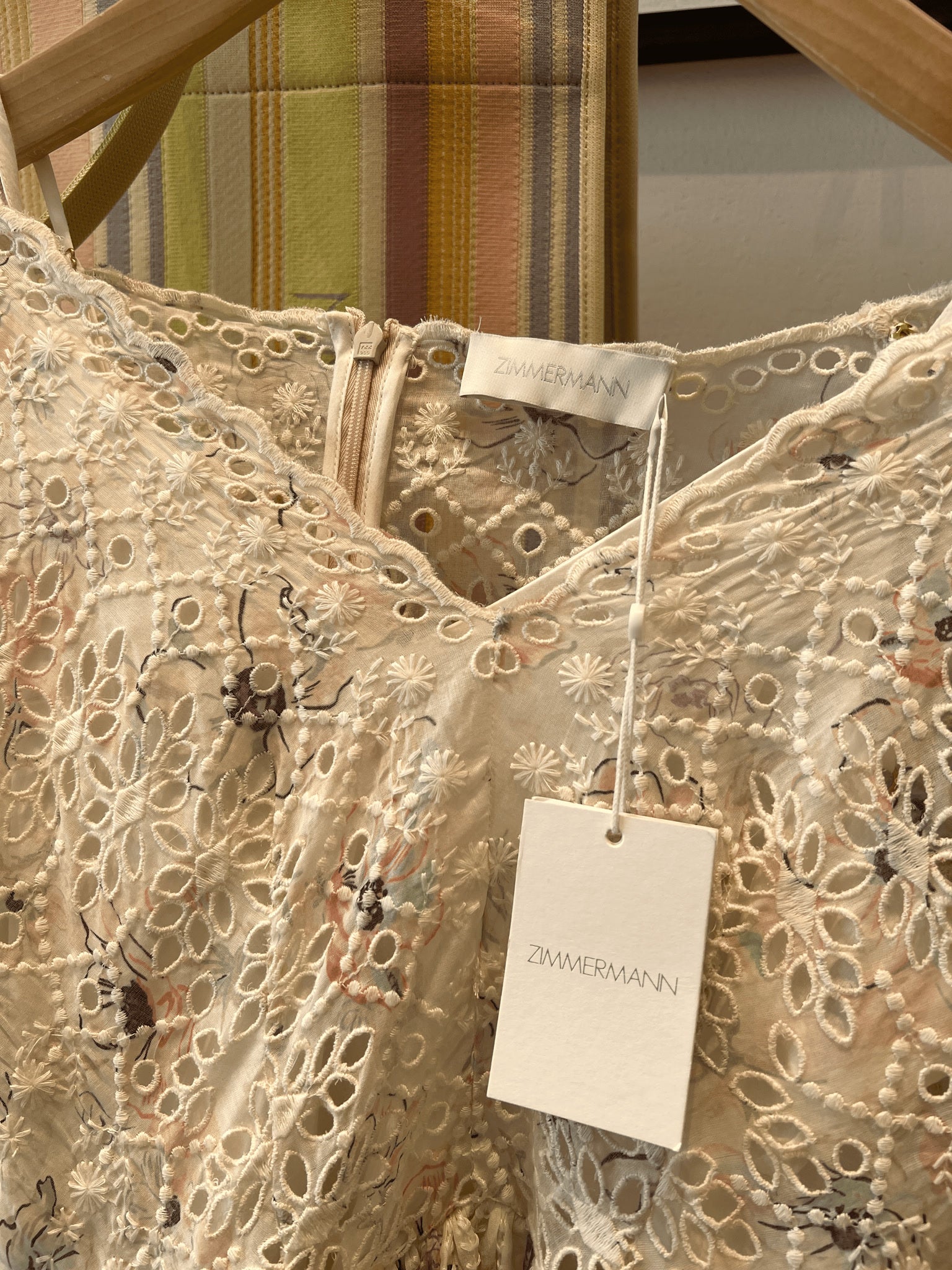 ZIMMERMANN Sukienka Damska Ivory Watercolour Floral Halliday Mini DressZimmermann