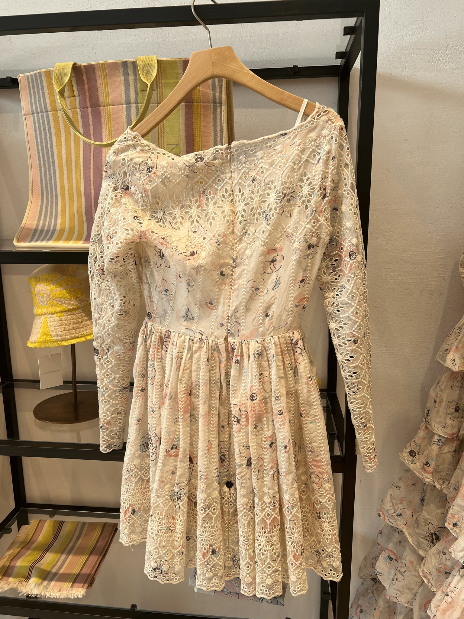 ZIMMERMANN Sukienka Damska Ivory Watercolour Floral Halliday Mini DressZimmermann