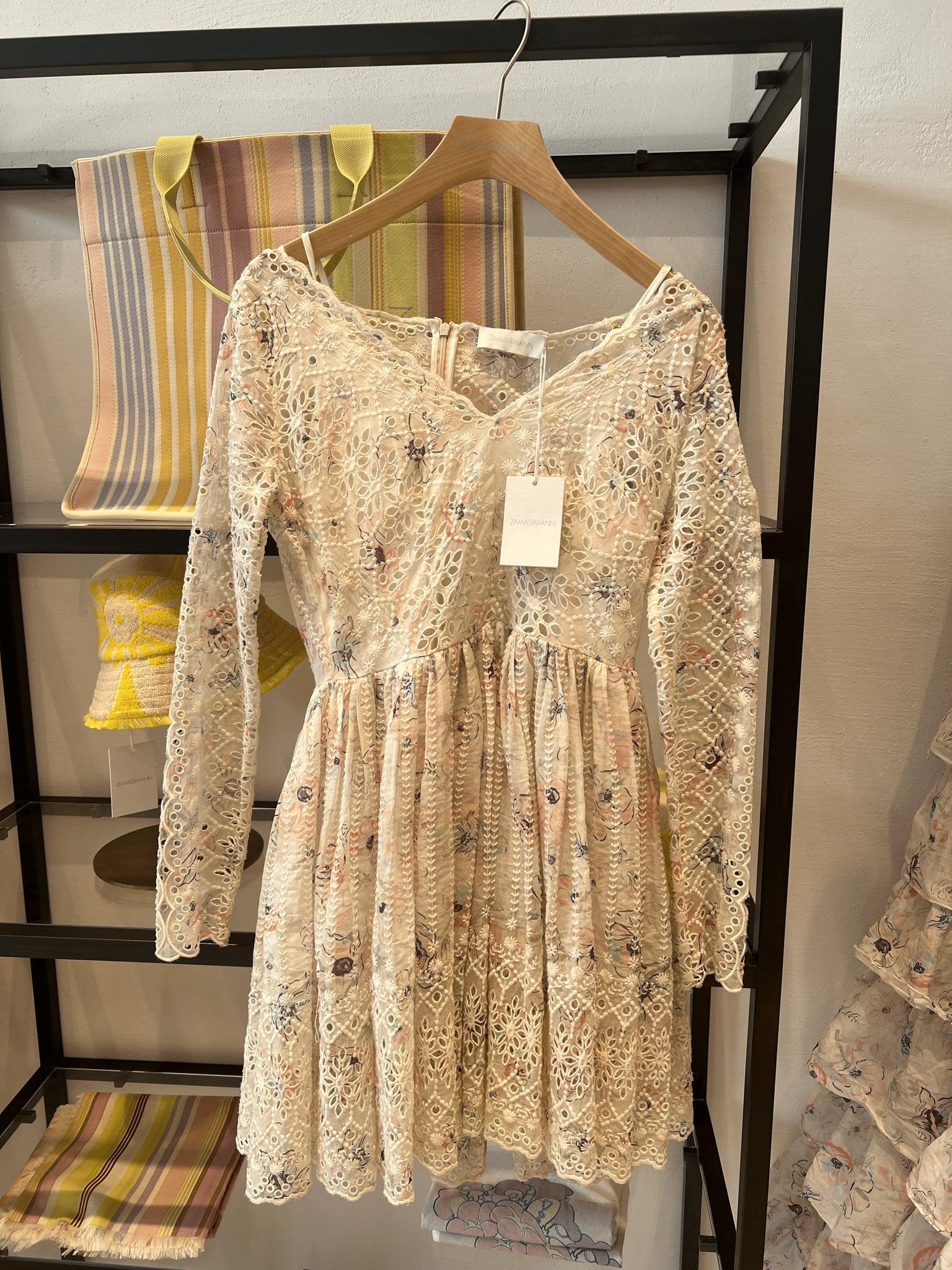 ZIMMERMANN Sukienka Damska Ivory Watercolour Floral Halliday Mini DressZimmermann