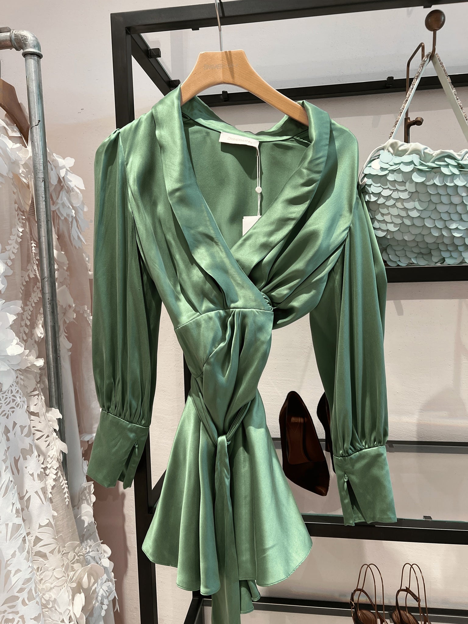 ZIMMERMANN Sukienka Damska Jedwabna Silk Wrap Mini Dress 8067DRS24Zimmermann