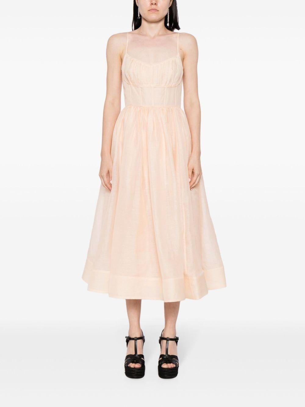 ZIMMERMANN Sukienka Damska Light Peach Jedwabna 9688DS241Zimmermann