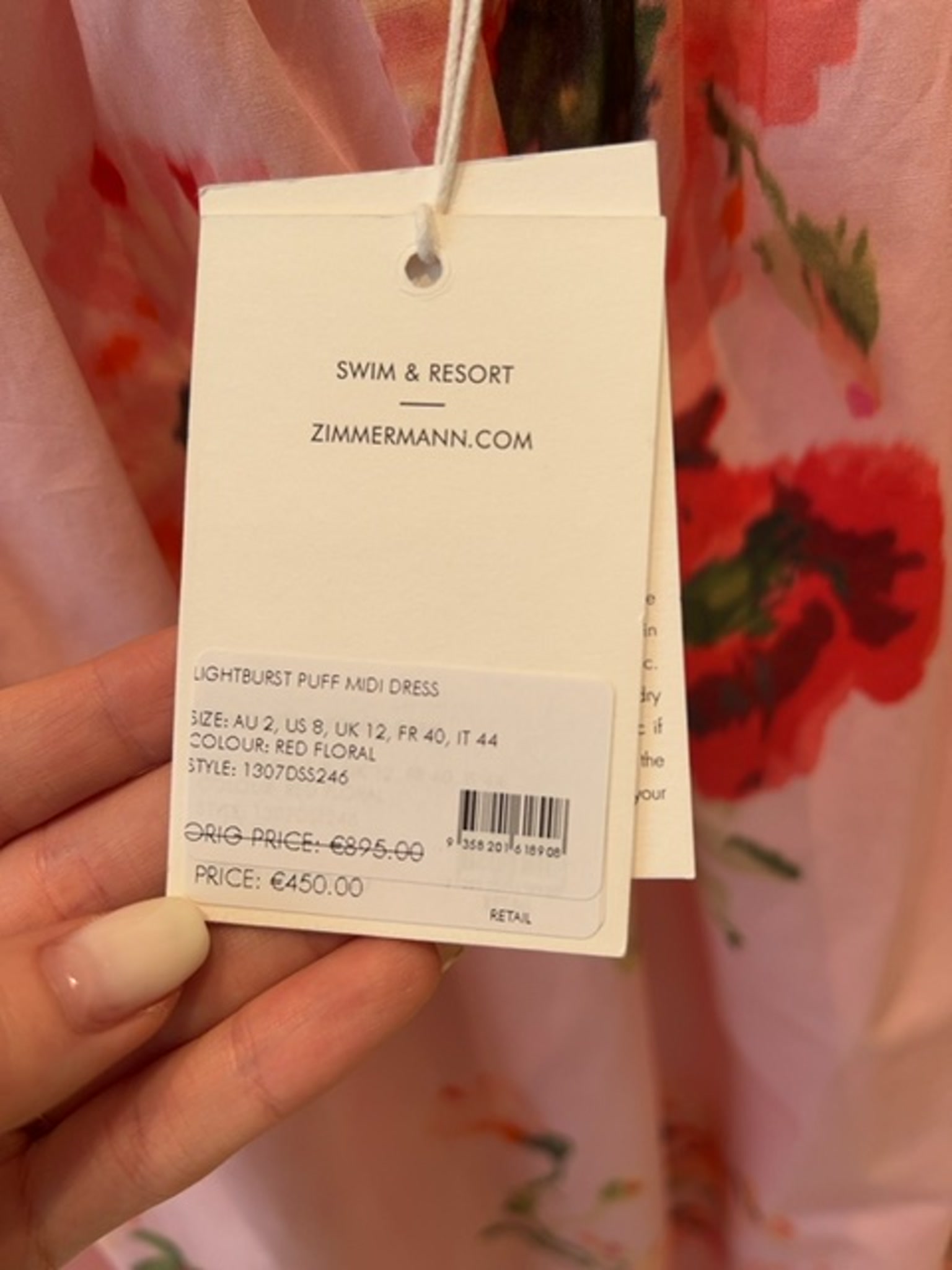 ZIMMERMANN Sukienka Damska Lightburst Puff Midi DressZimmermann
