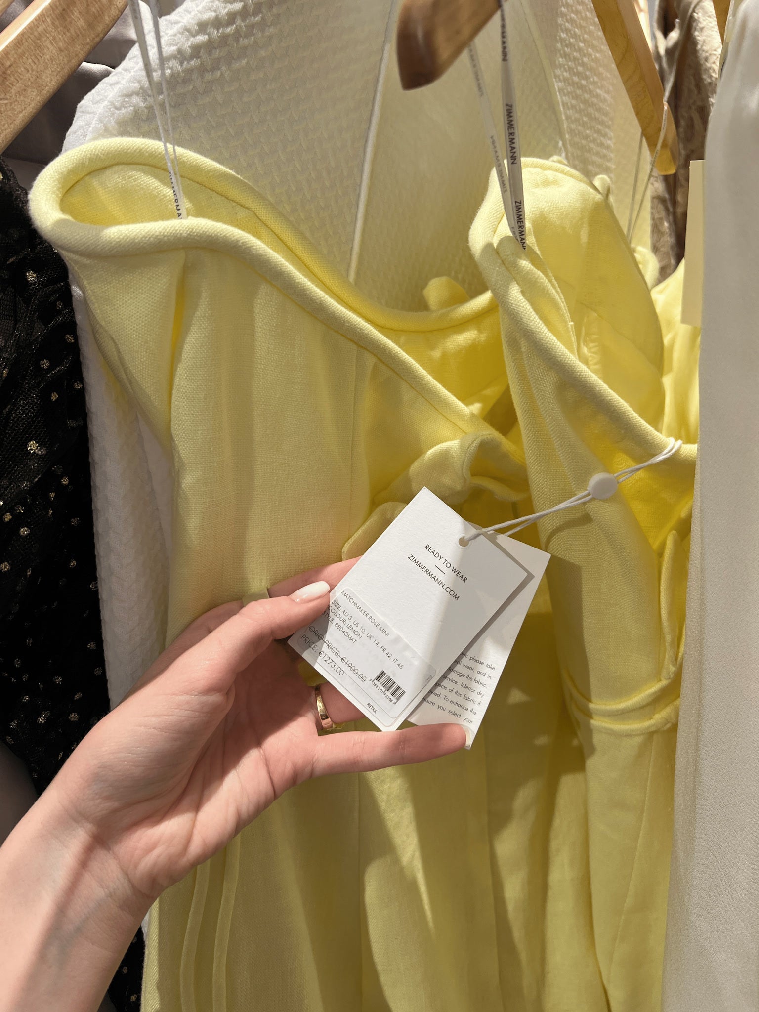 ZIMMERMANN Sukienka Damska Matchmaker Rose Mini Lemon 8804DMATZimmermann