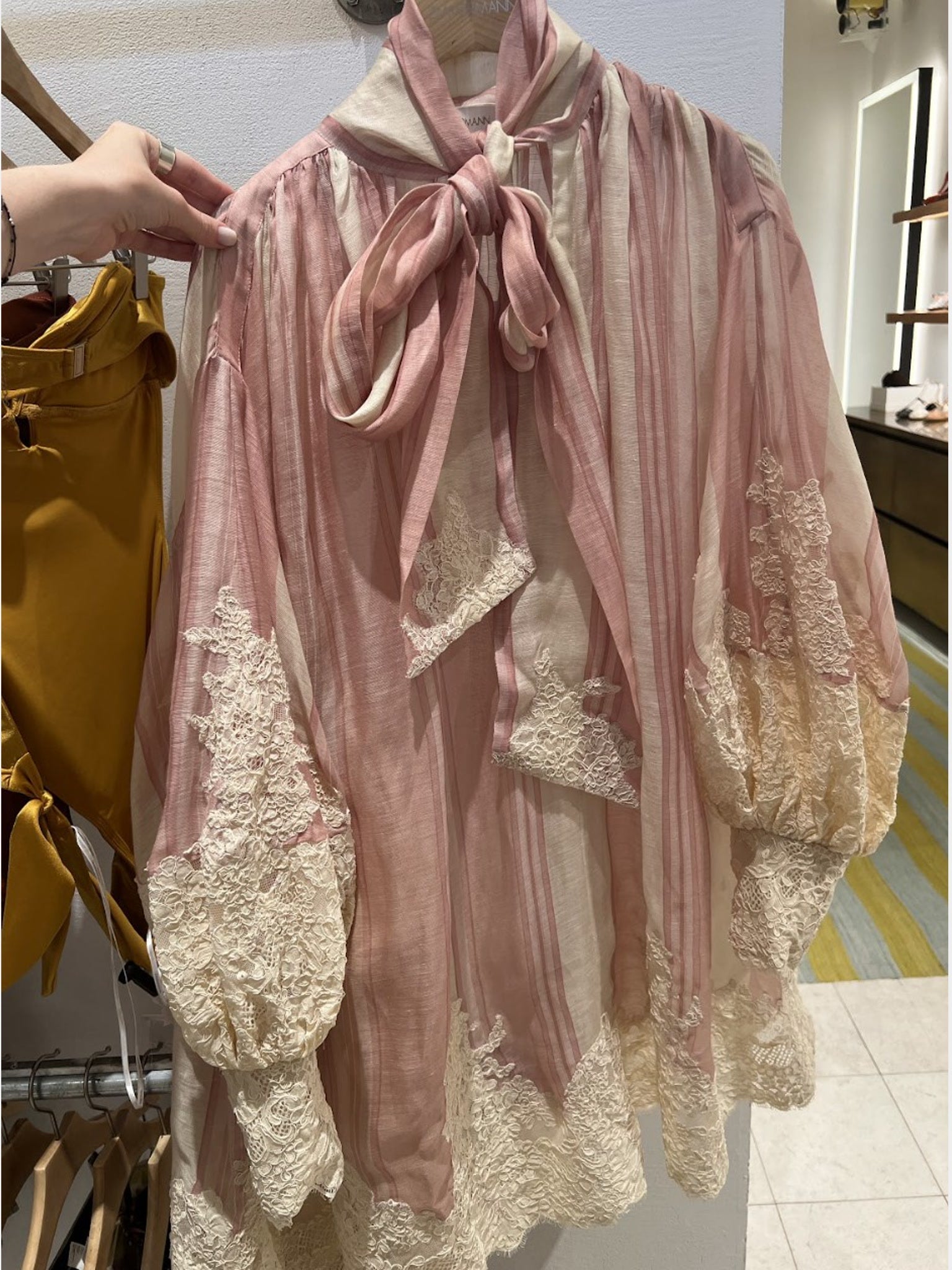 ZIMMERMANN Sukienka Damska Pink/Cream Stripe 8023DS241Zimmermann