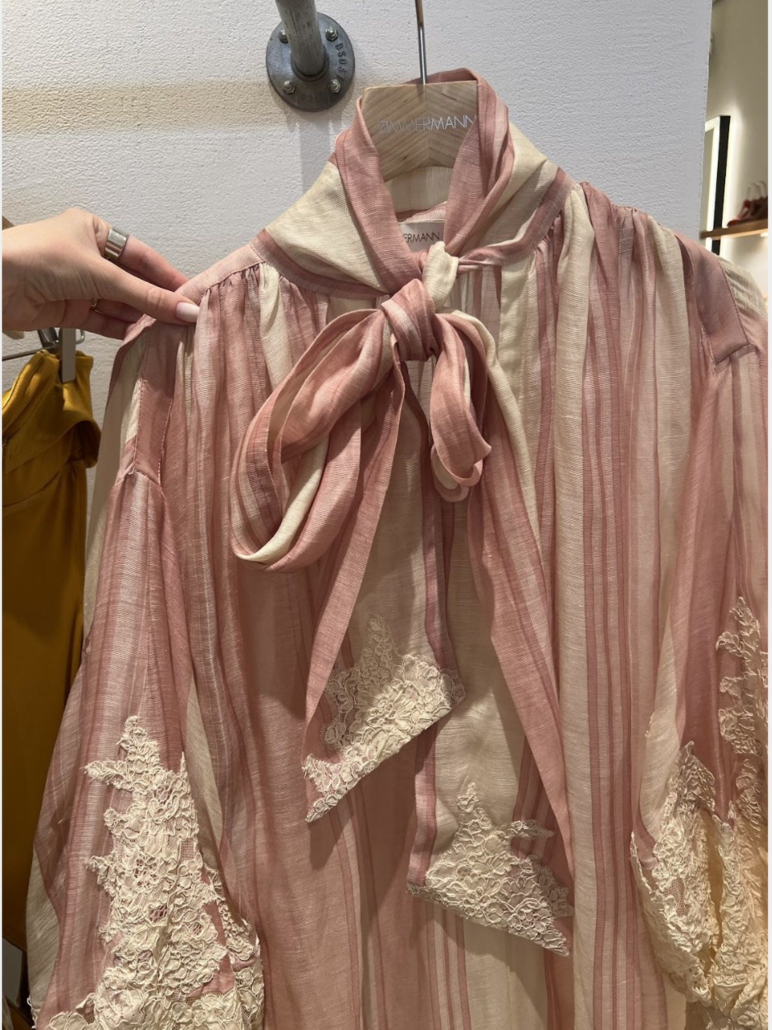 ZIMMERMANN Sukienka Damska Pink/Cream Stripe 8023DS241Zimmermann