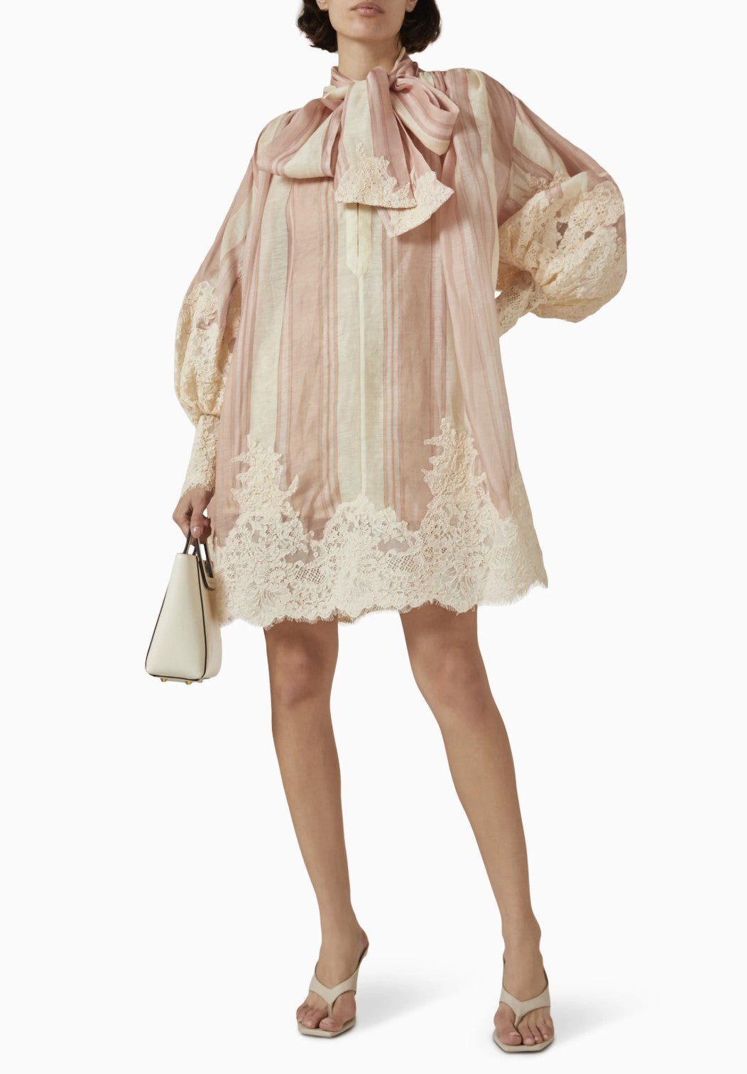 ZIMMERMANN Sukienka Damska Pink/Cream Stripe 8023DS241Zimmermann