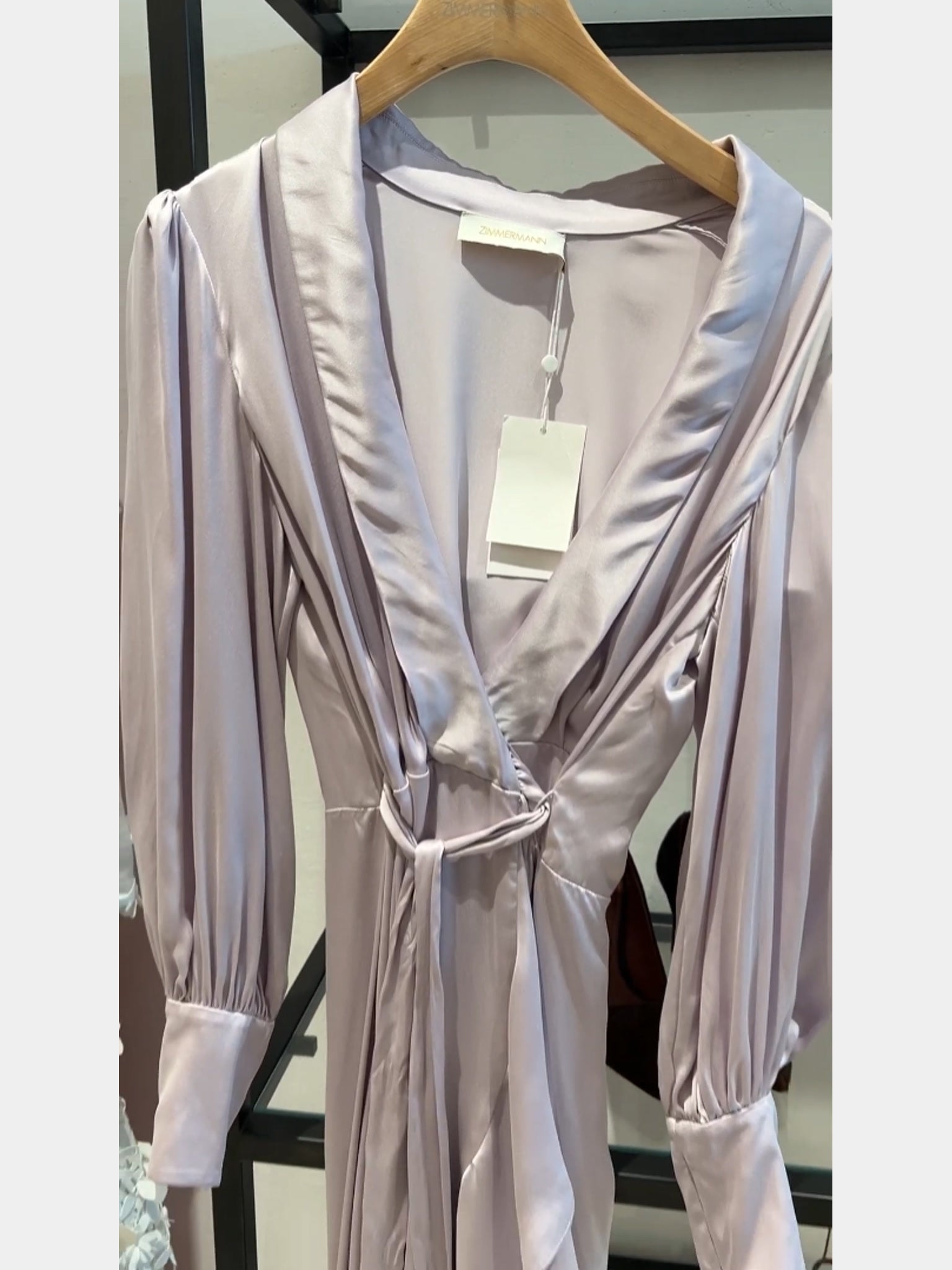 ZIMMERMANN Sukienka Damska Silk Wrap Midi Dress Light LavenderZimmermann