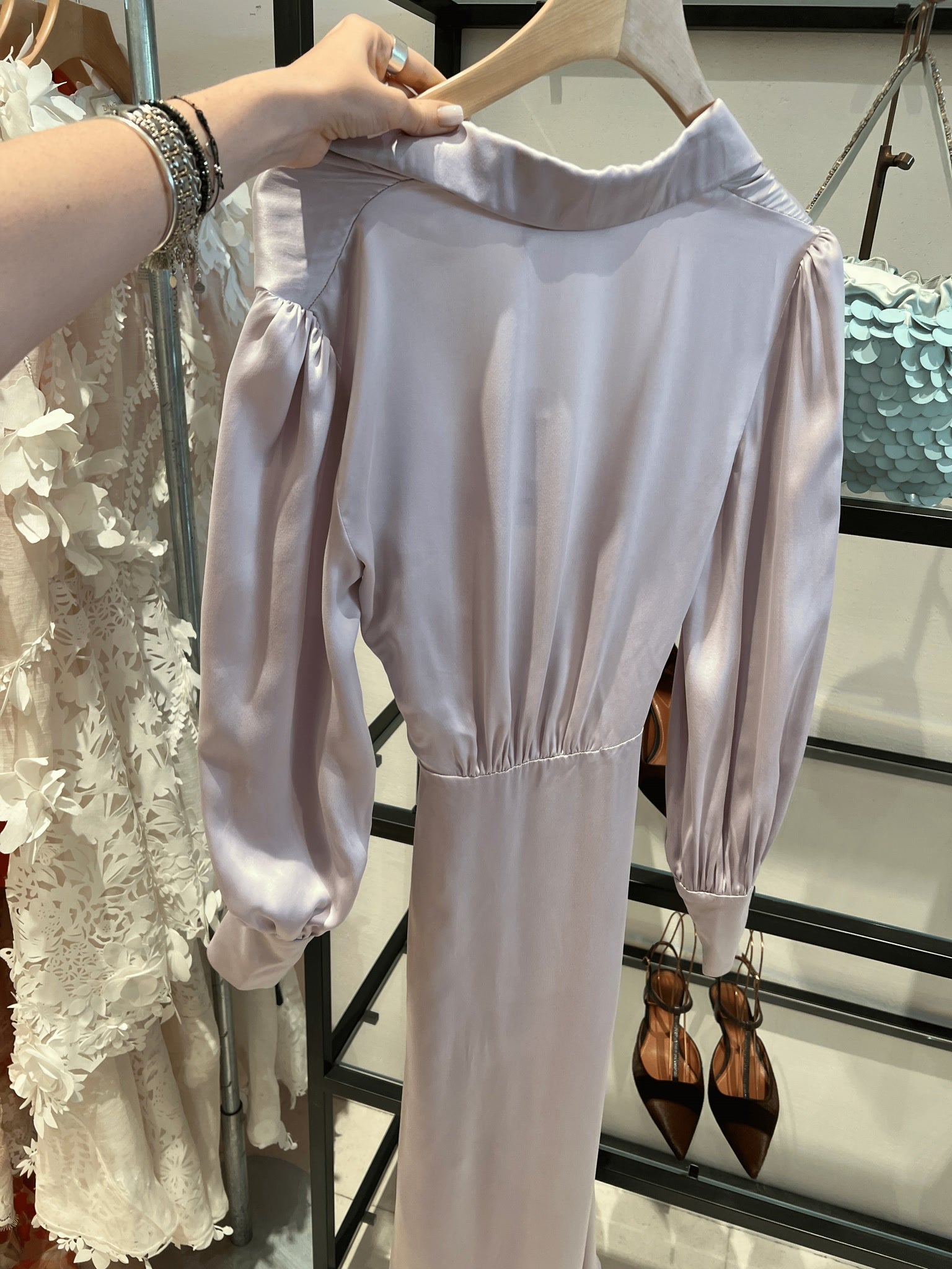 ZIMMERMANN Sukienka Damska Silk Wrap Midi Dress Light LavenderZimmermann
