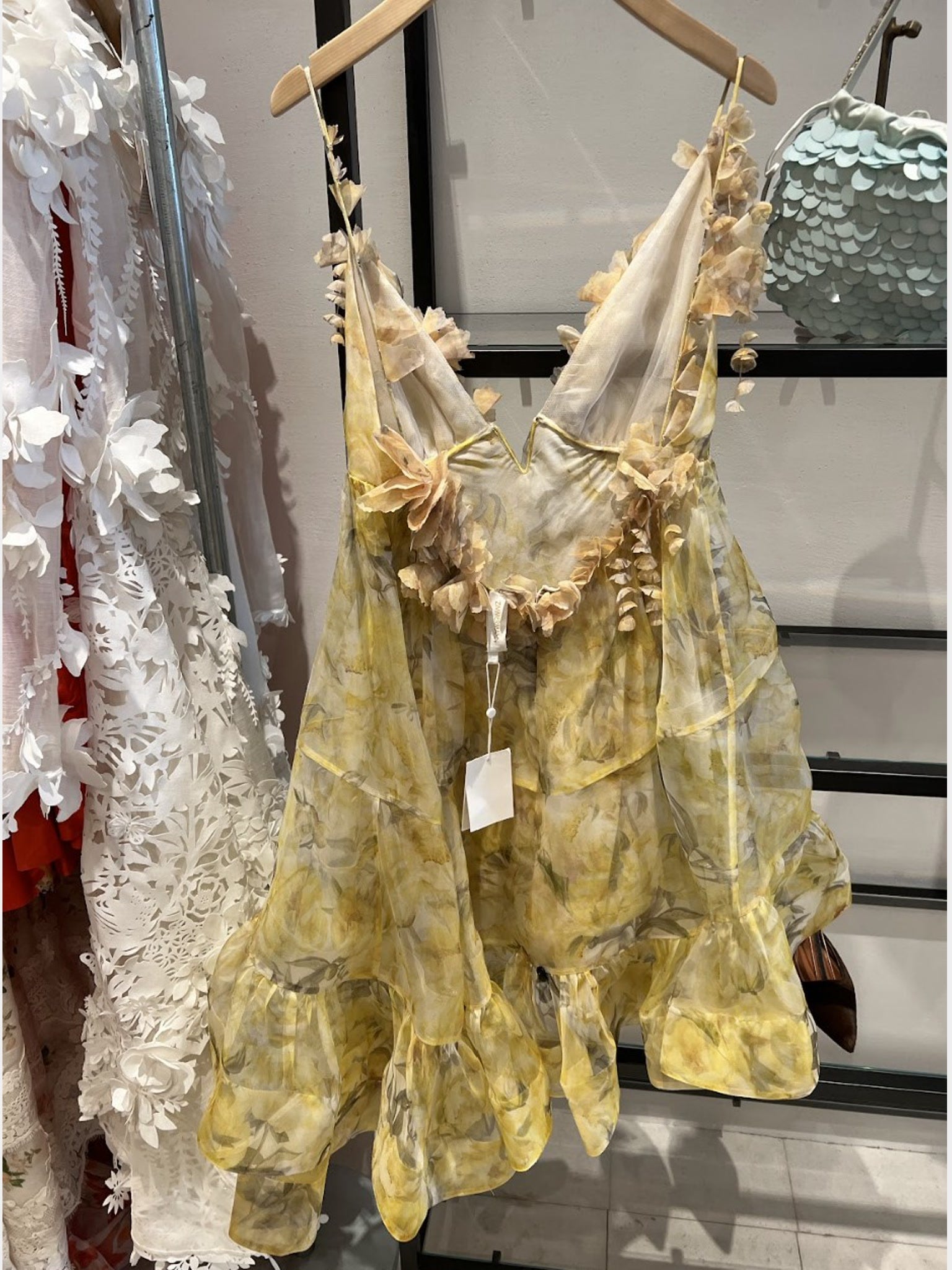 ZIMMERMANN Sukienka Damska Yellow Peony Harmony AsymmetricalZimmermann