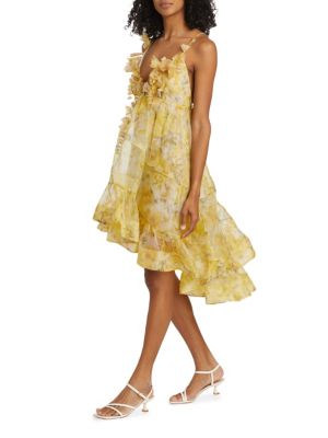 ZIMMERMANN Sukienka Damska Yellow Peony Harmony AsymmetricalZimmermann