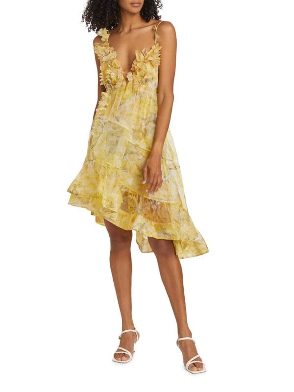 ZIMMERMANN Sukienka Damska Yellow Peony Harmony AsymmetricalZimmermann