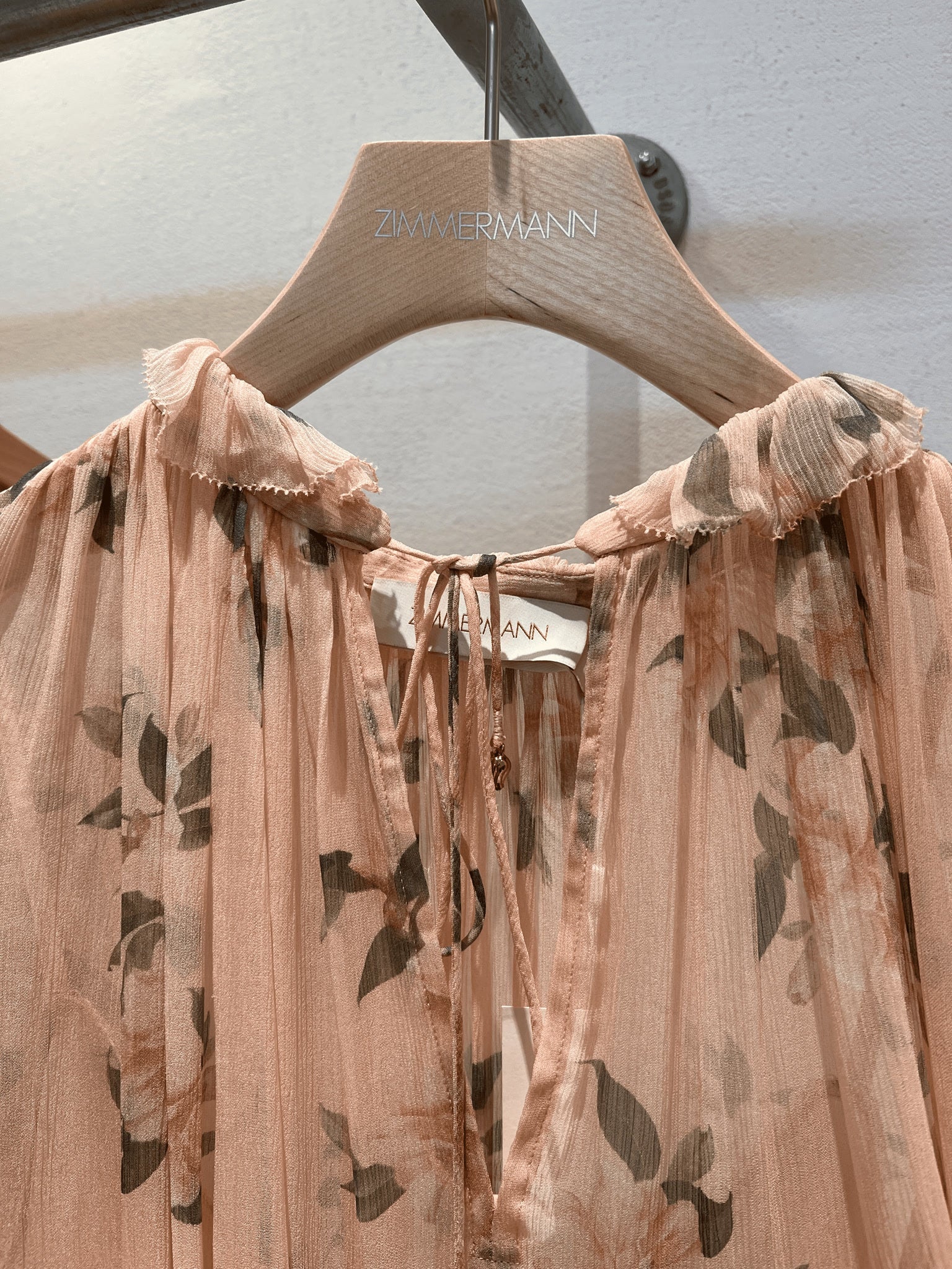ZIMMERMANN Top Damski Coral Camellia Natura Frilled Tank 3689TS241Zimmermann
