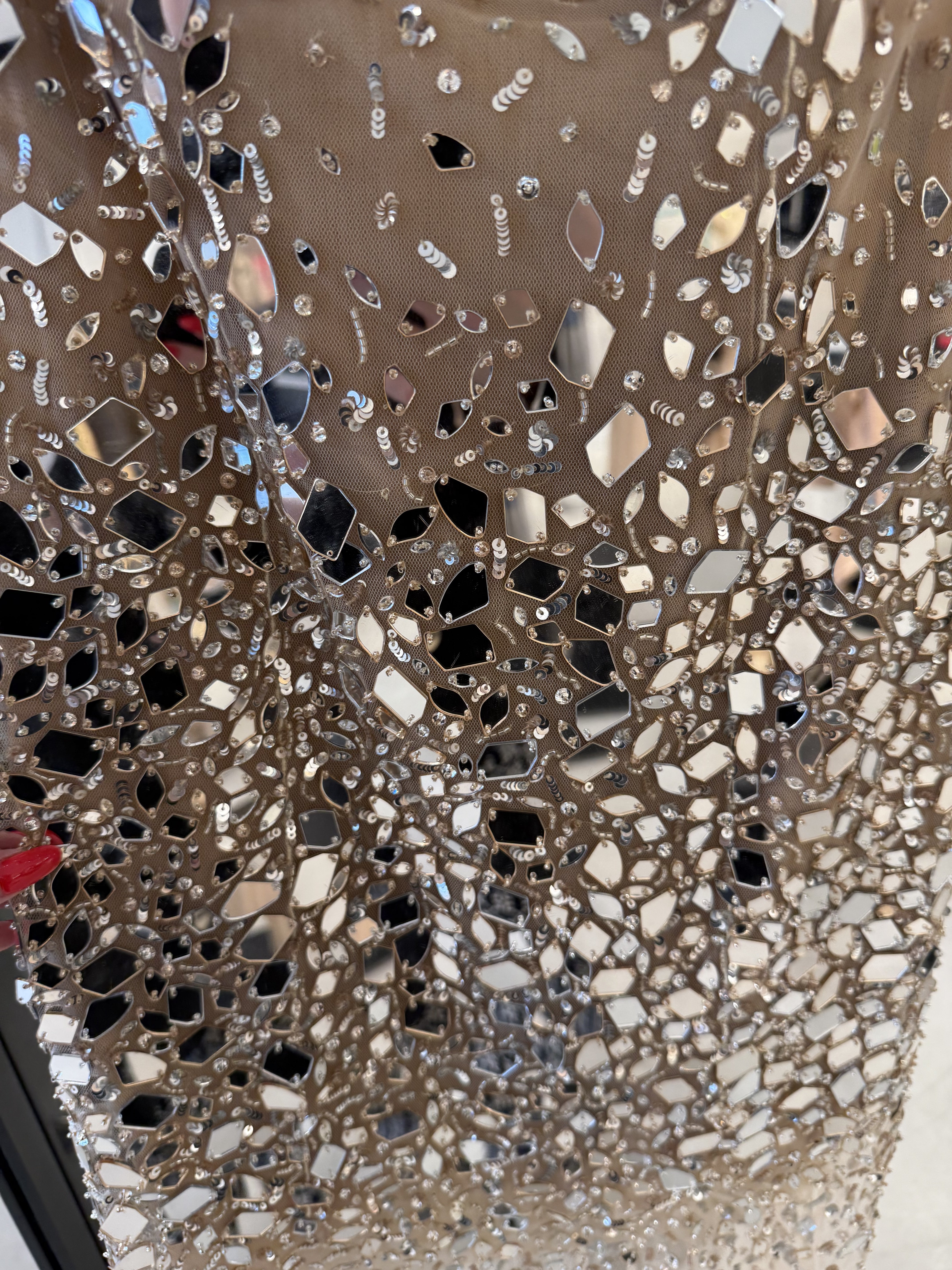 Ermanno Scervino Mirrored Strapless Gown