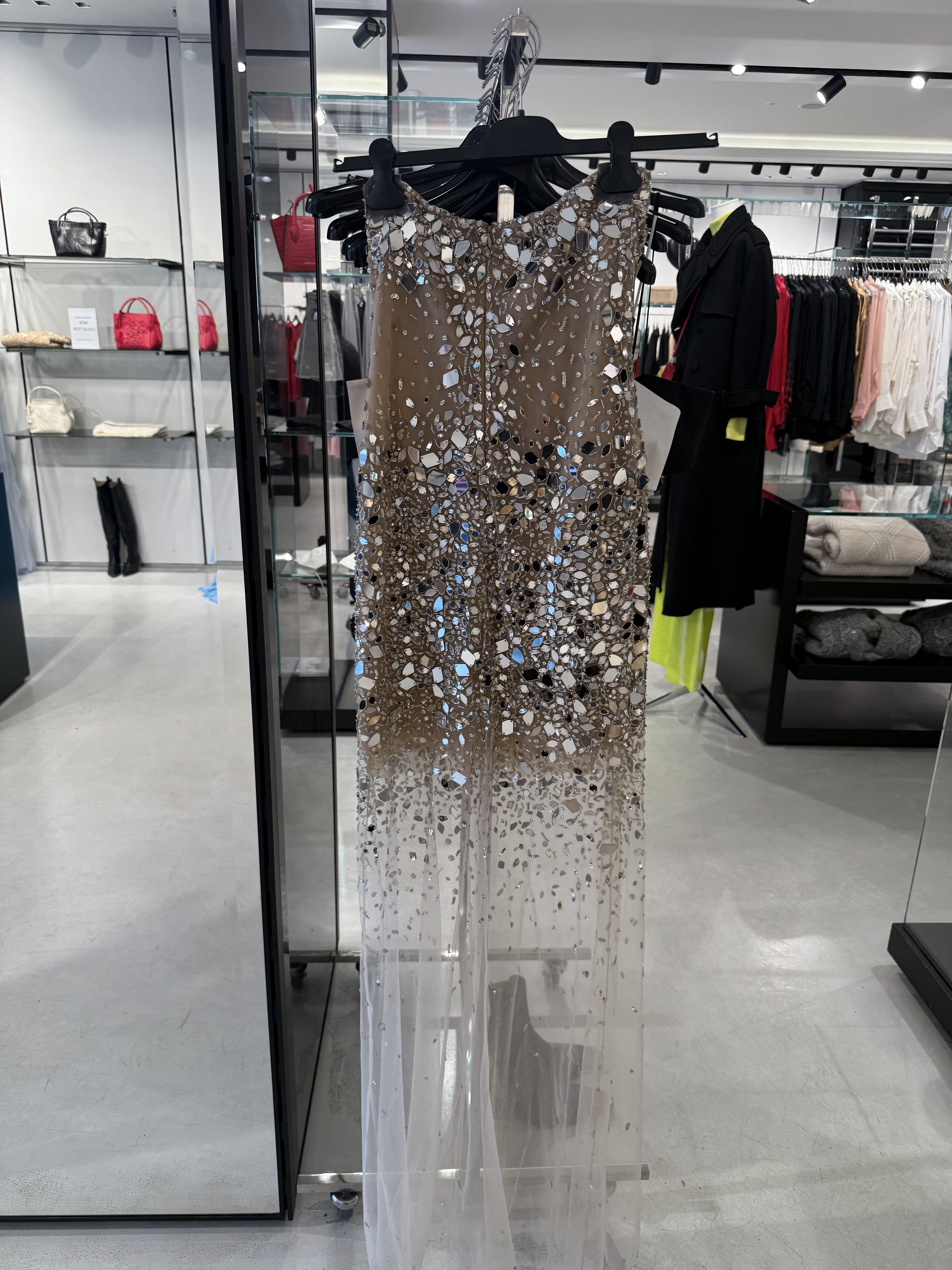 Ermanno Scervino Mirrored Strapless Gown
