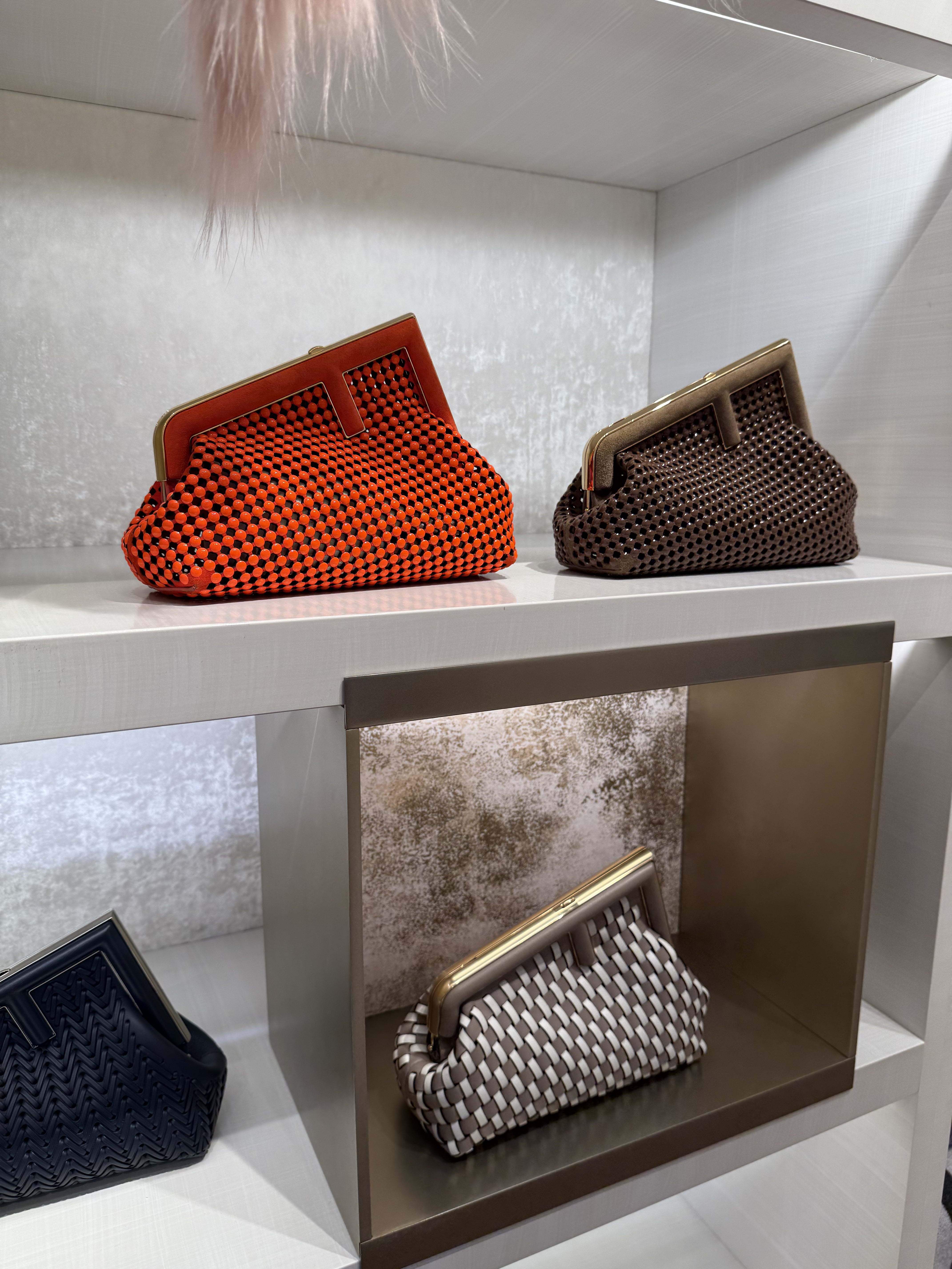 Fendi Pochette Bag Fendi First Goat Leather