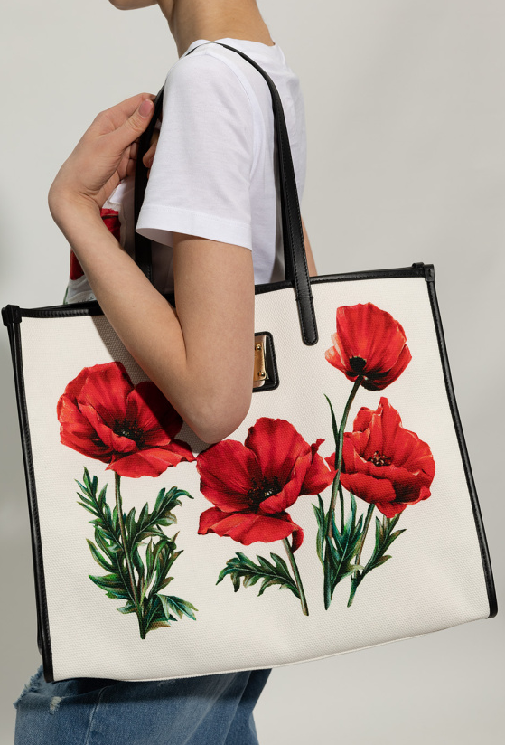 Dolce & Gabbana Shopper bag with floral motif