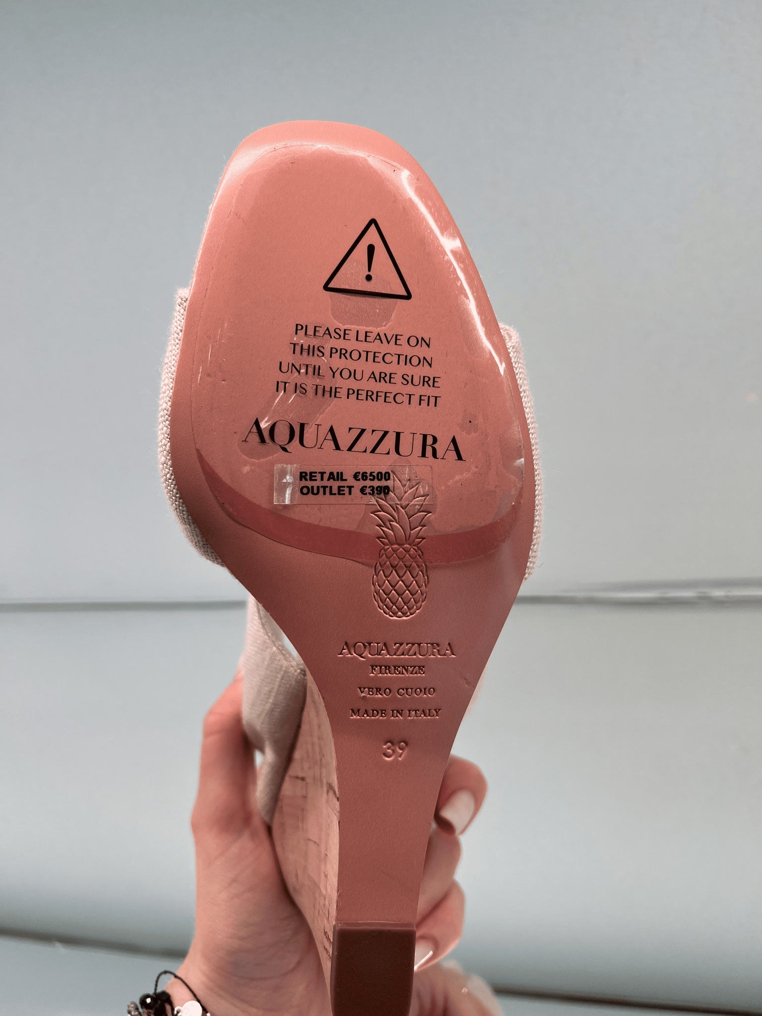 Aquazzura Damskie szpilki skórzane beżoweAquazzura