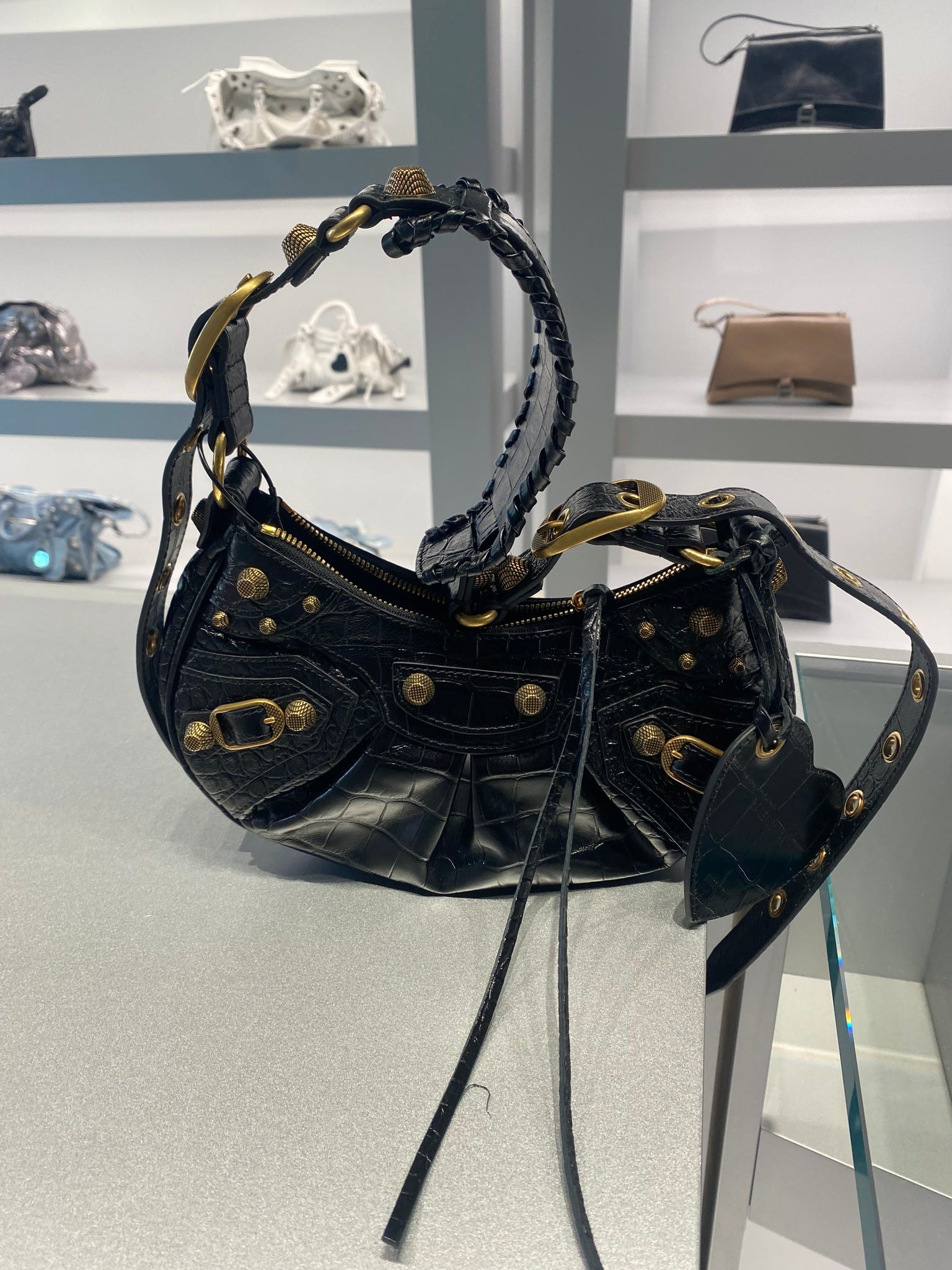 Balenciaga Damska torebka na ramię czarna Le CagoleBalenciaga