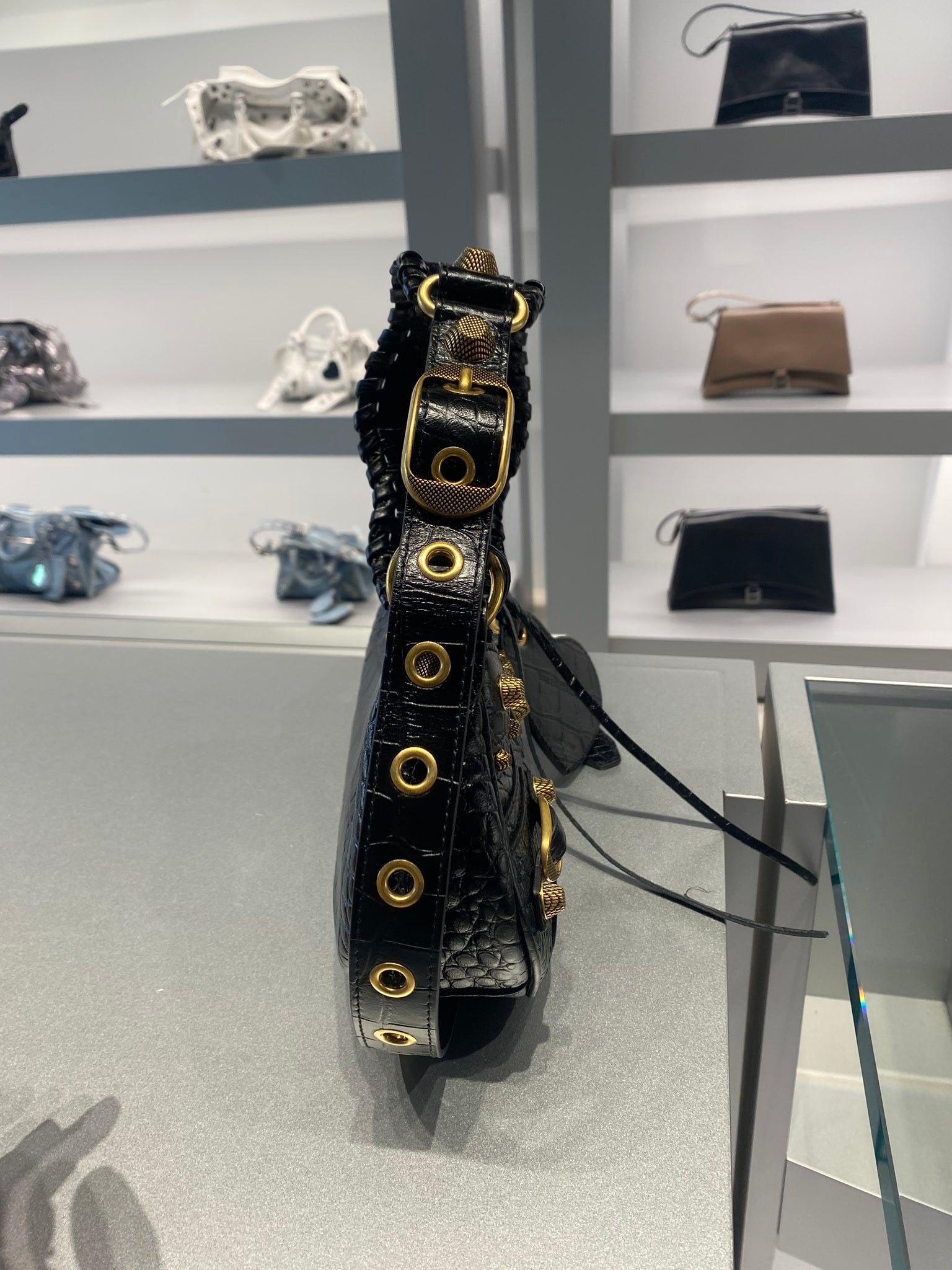 Balenciaga Damska torebka na ramię czarna Le CagoleBalenciaga