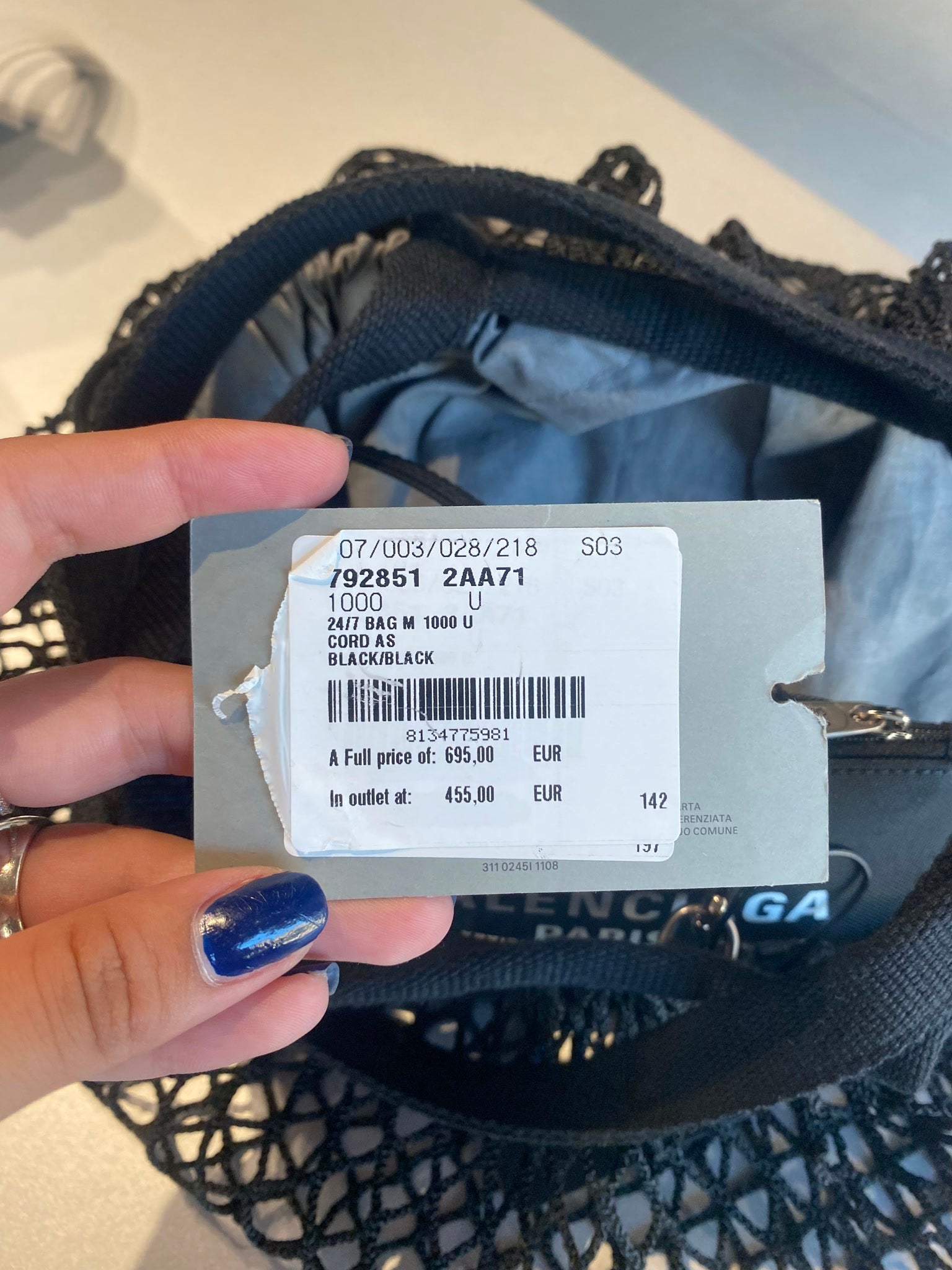 Balenciaga Damska torebka na ramię czarnaBalenciaga