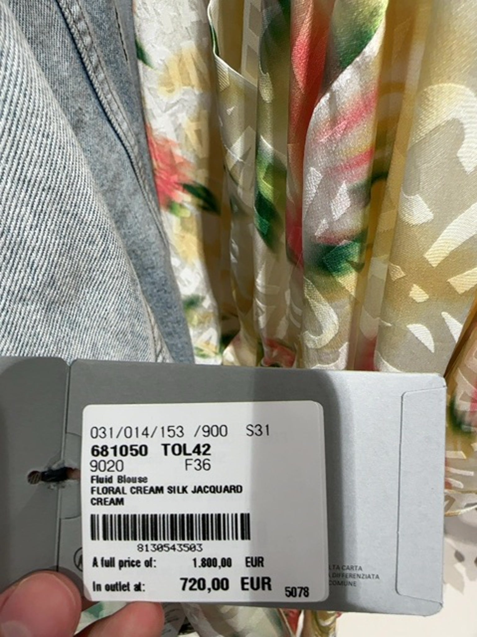 Balenciaga Fluid Blouse Floral CreamBalenciaga