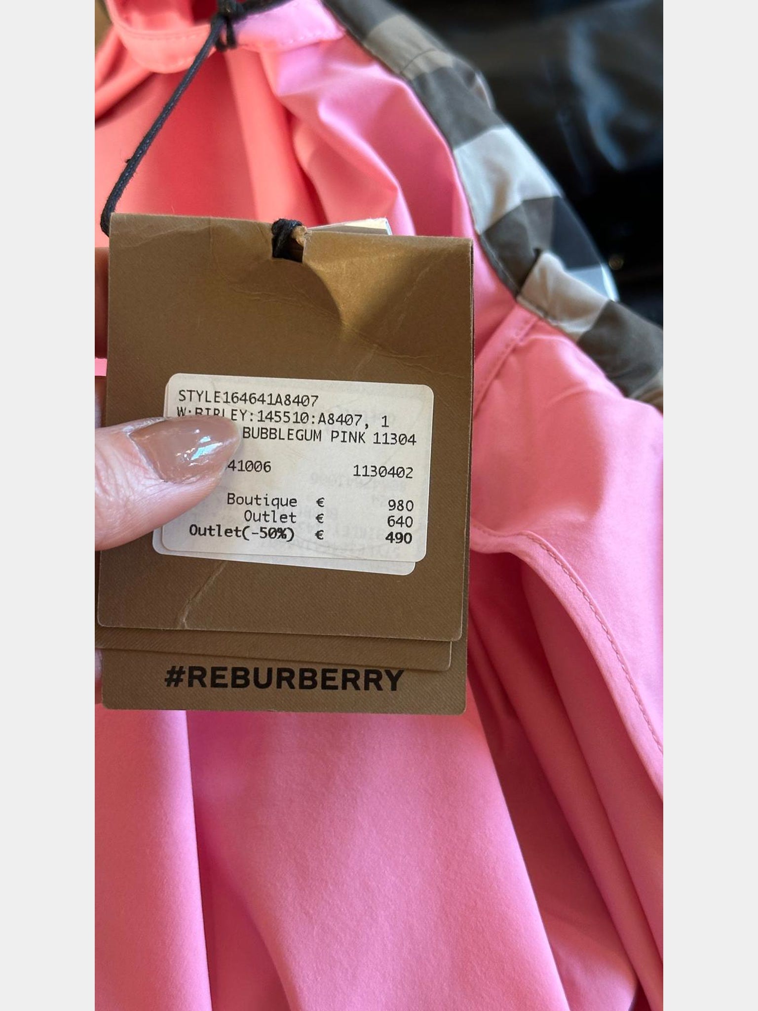 Burberry raincoat Bubblegum PinkBurberry
