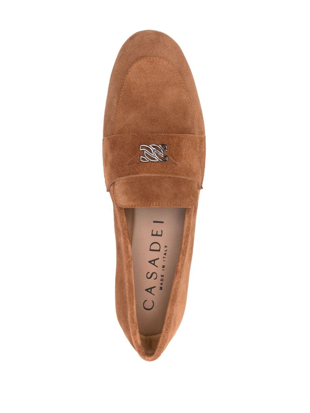 Casadei Brown Suede LoafersCasadei
