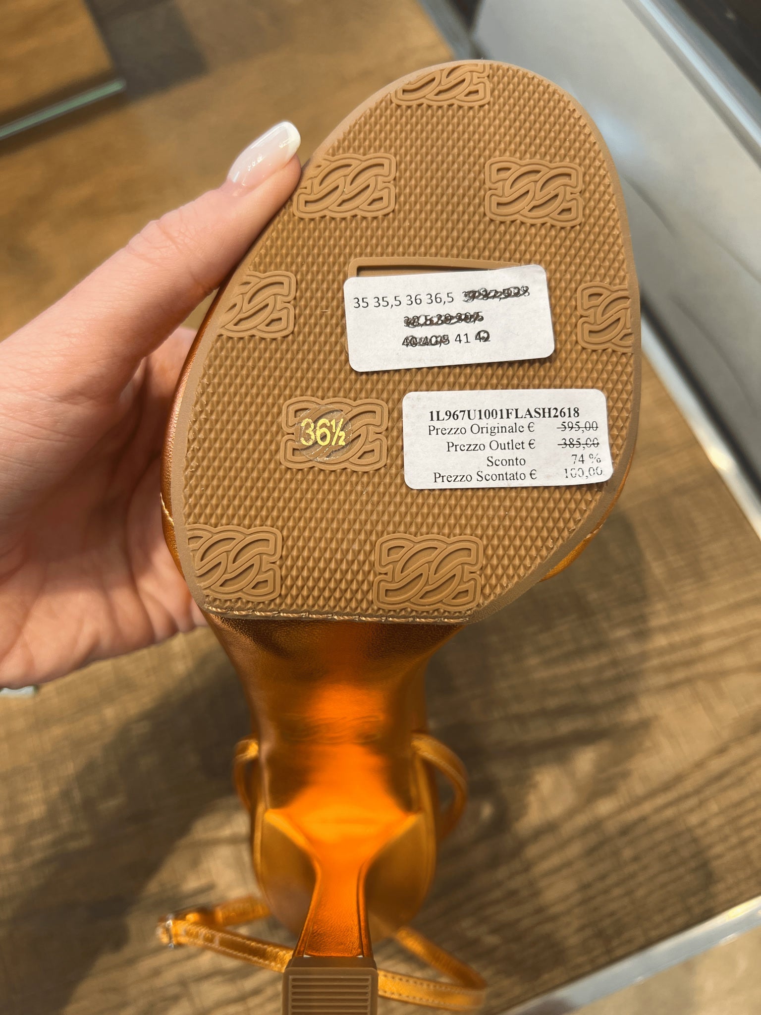 Casadei Damskie Pomarańczowe SandałyCasadei