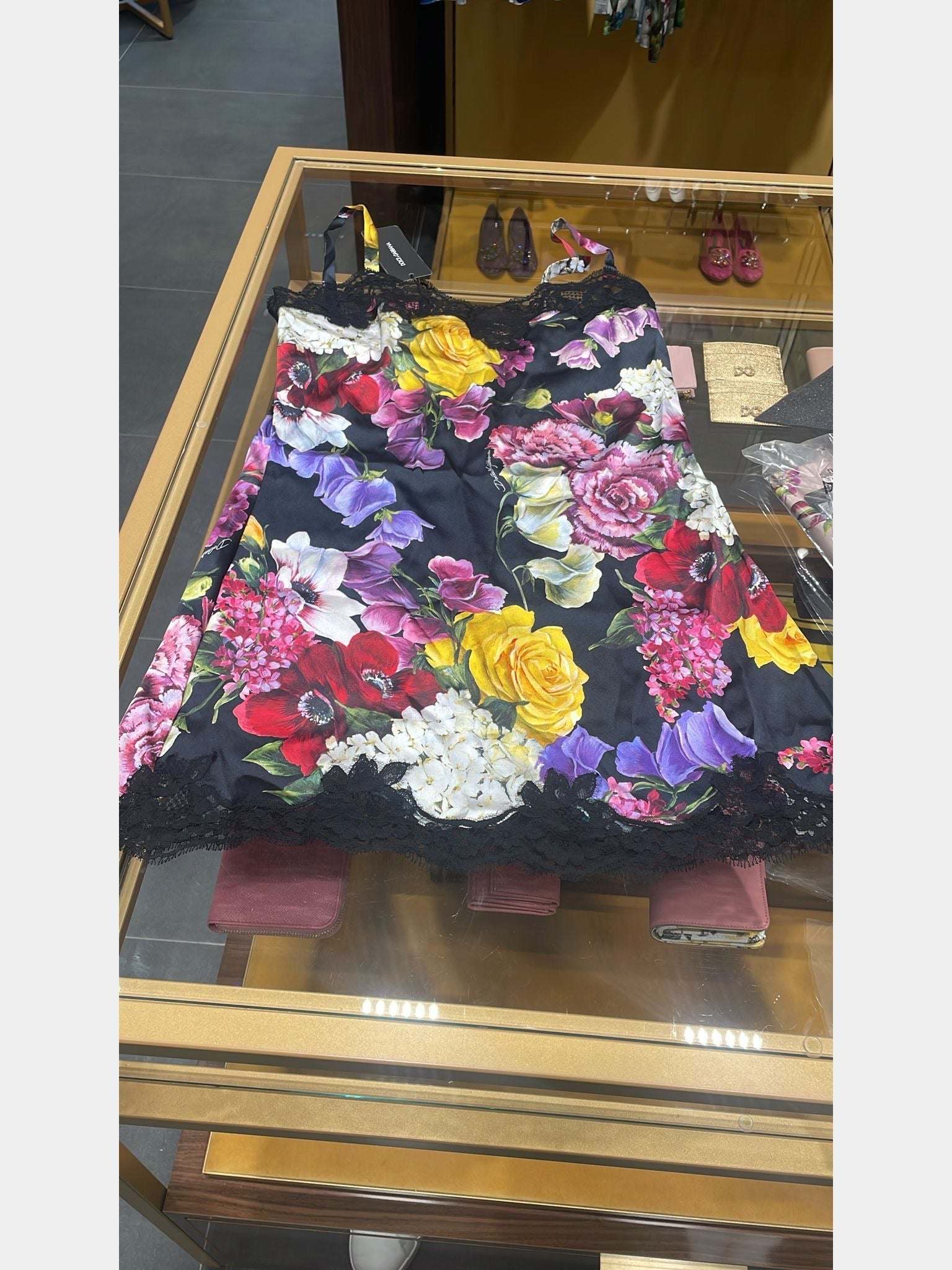 Dolce & Gabbana Damska Sukienka Ortensie/Fiori F.NerDolce & Gabbana