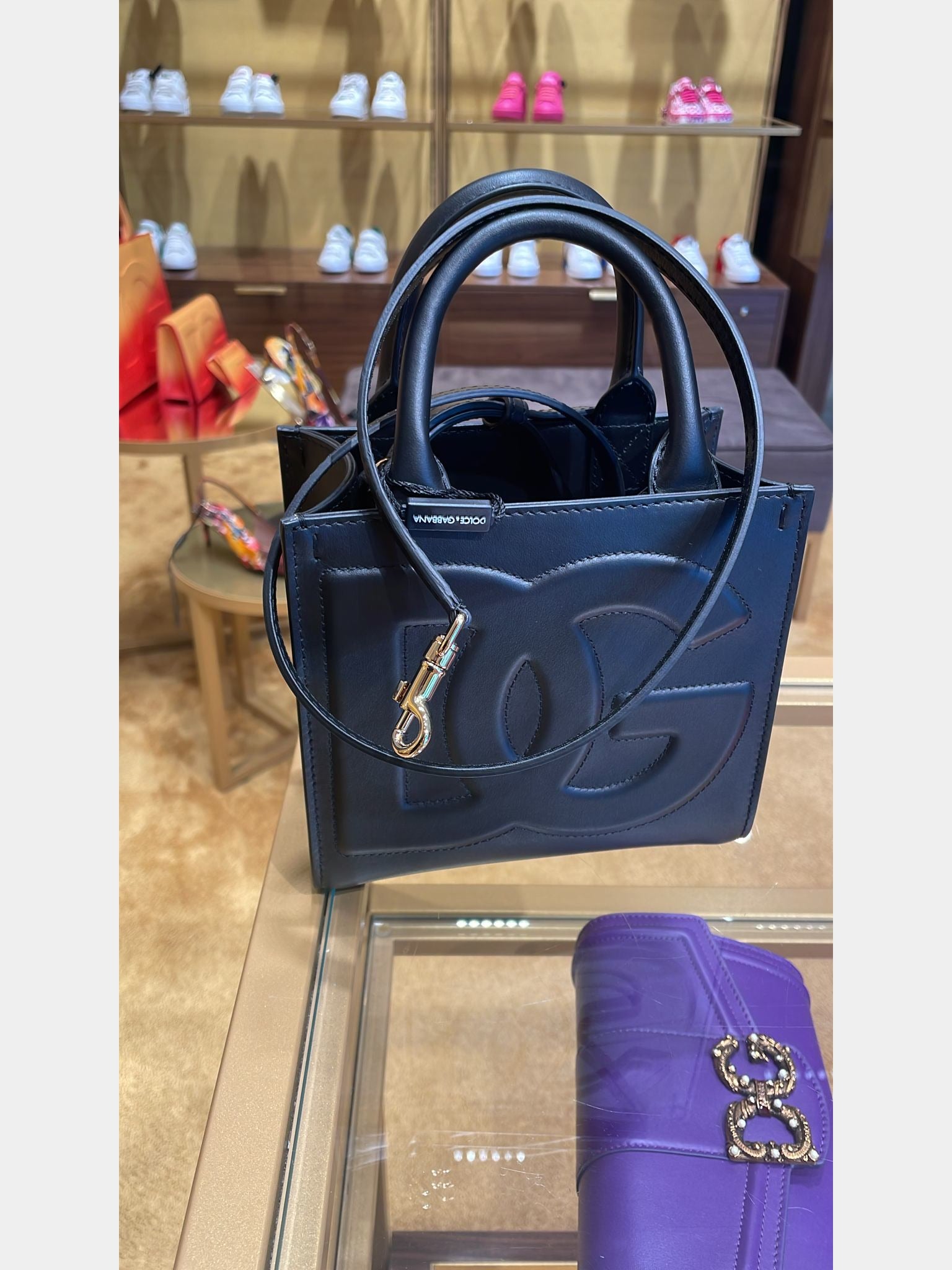 Dolce & Gabbana Damska torebka skórzana czarnaDolce & Gabbana
