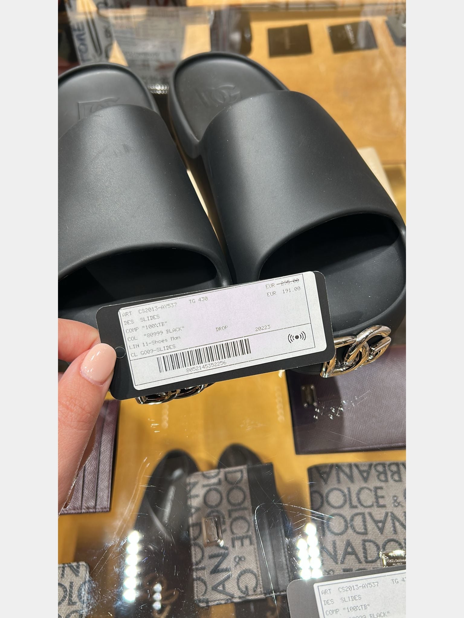 Dolce & Gabbana Damskie klapki czarne SlidesDolce & Gabbana