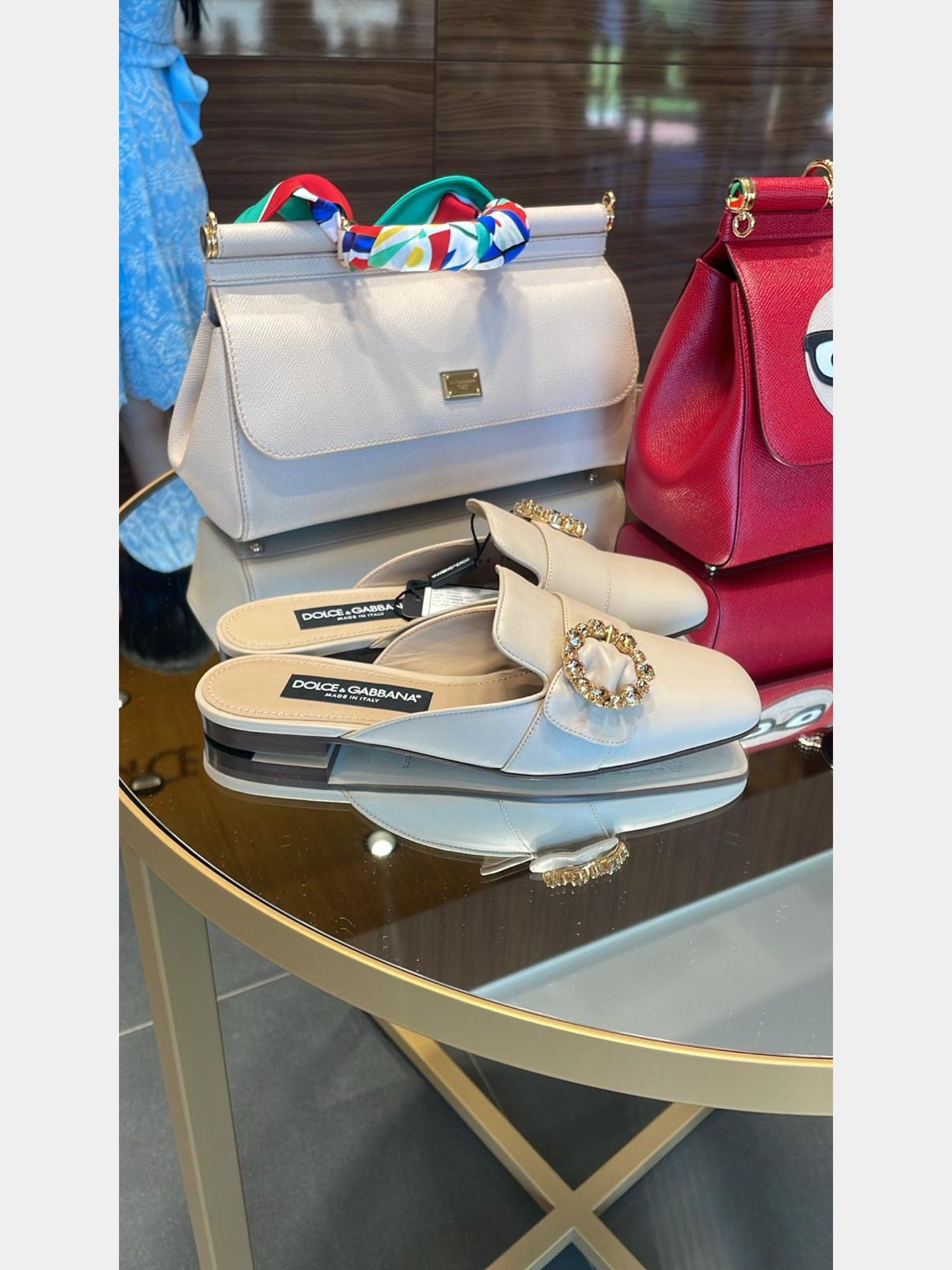 Dolce & Gabbana Damskie mules cappuccinoDolce & Gabbana