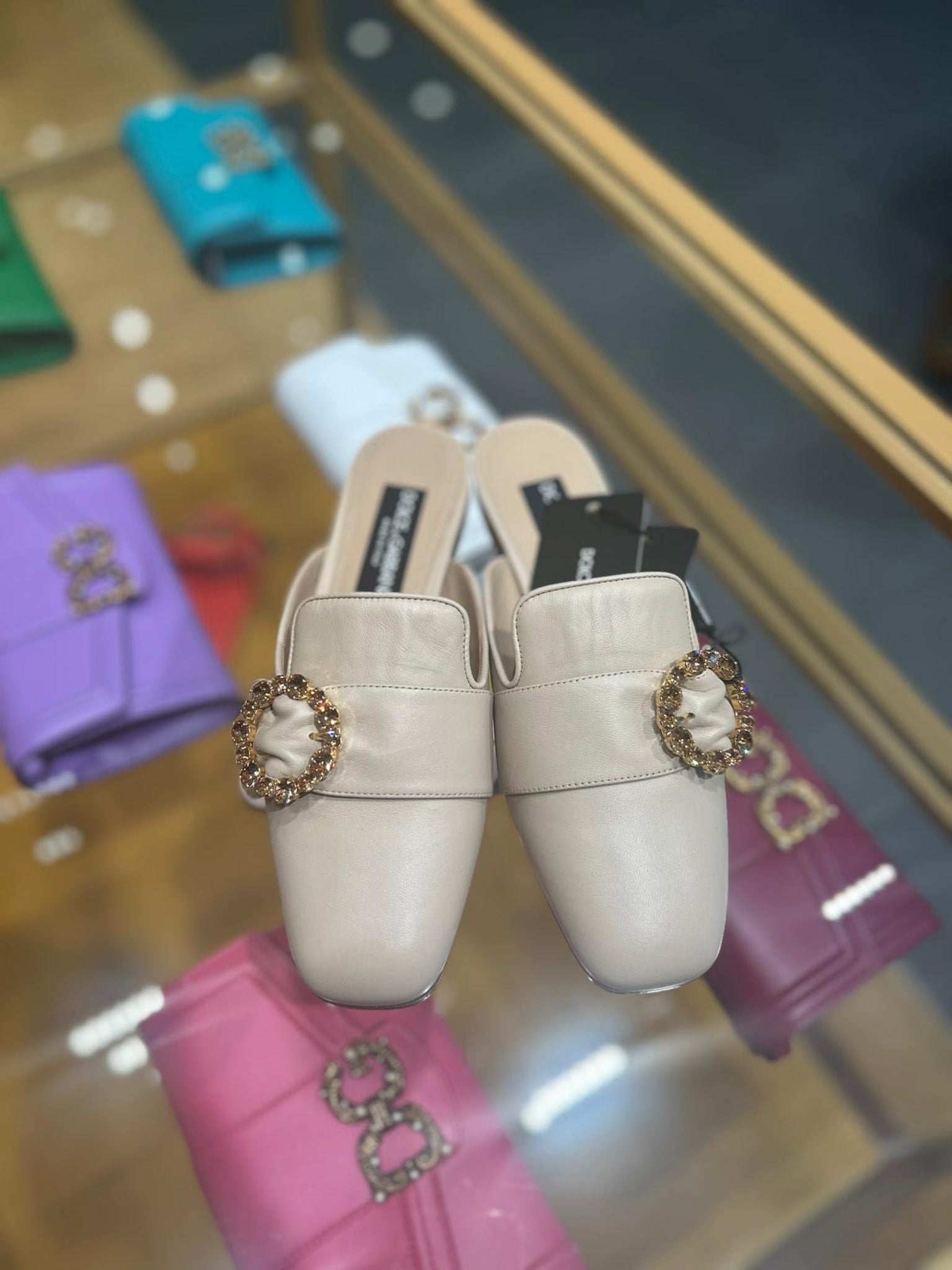 Dolce & Gabbana Damskie mules cappuccinoDolce & Gabbana
