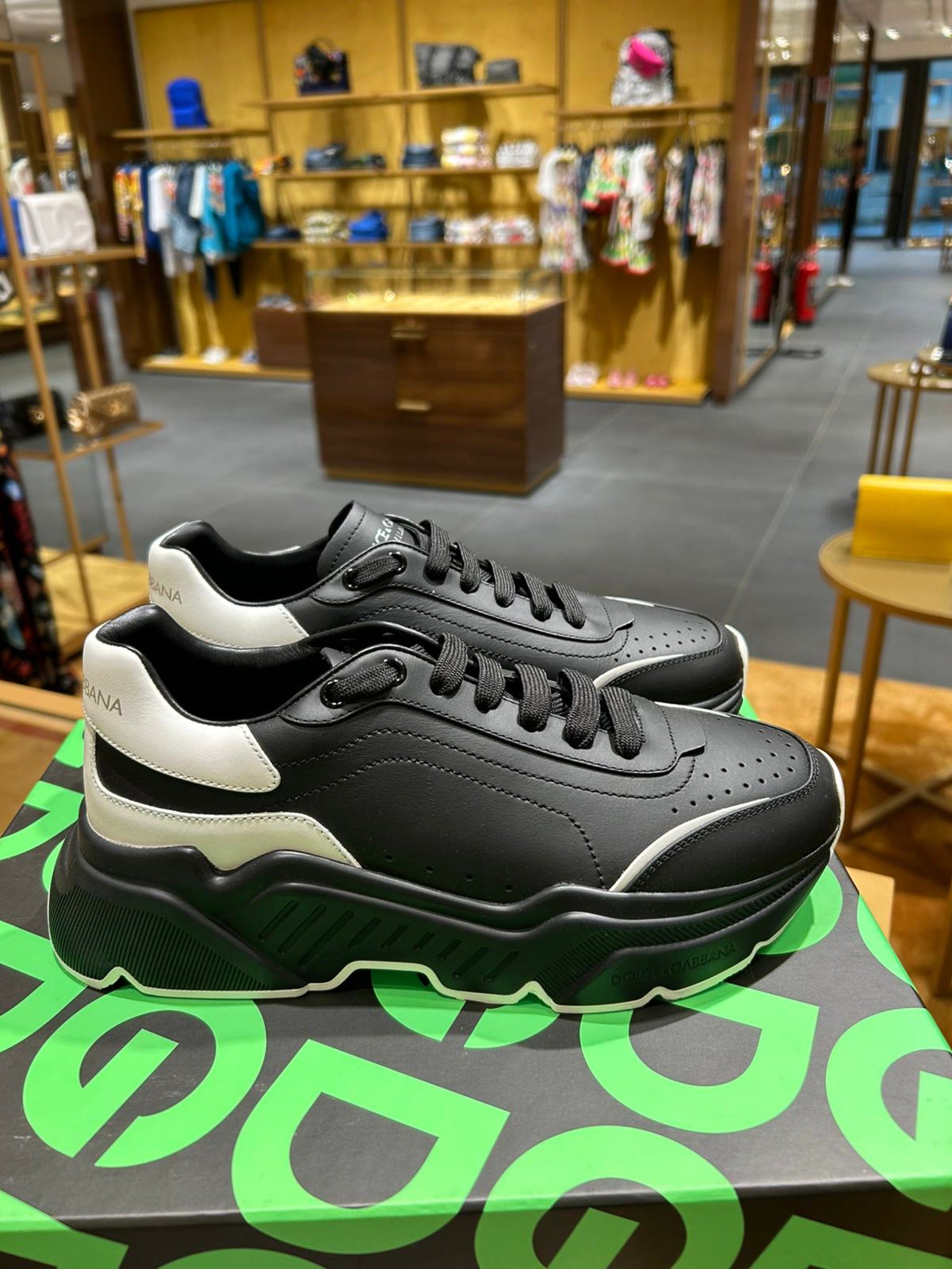 Dolce & Gabbana Damskie sneakersy czarne białeDolce & Gabbana