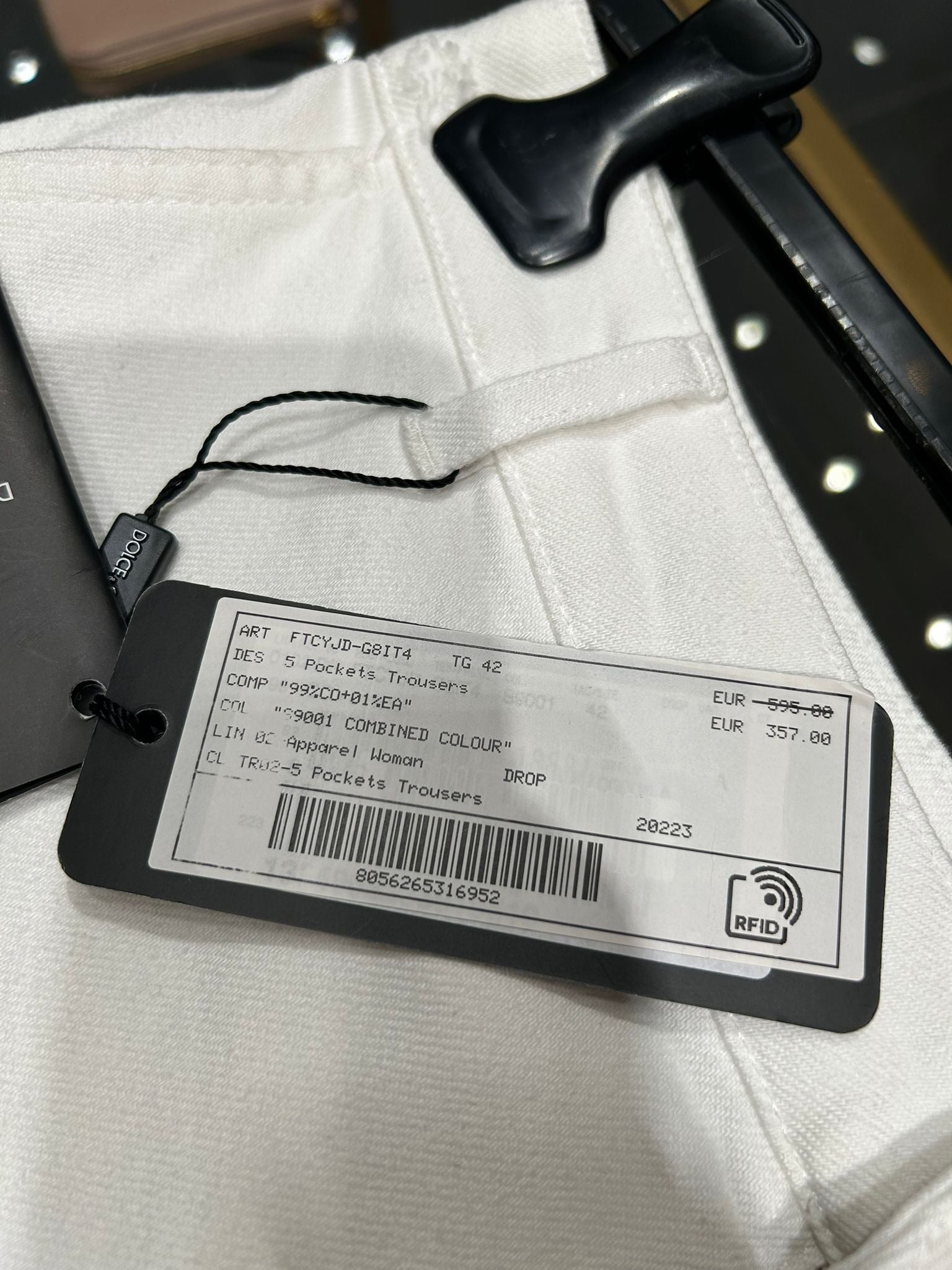 Dolce & Gabbana Damskie spodnie 5 Pockets białeDolce & Gabbana