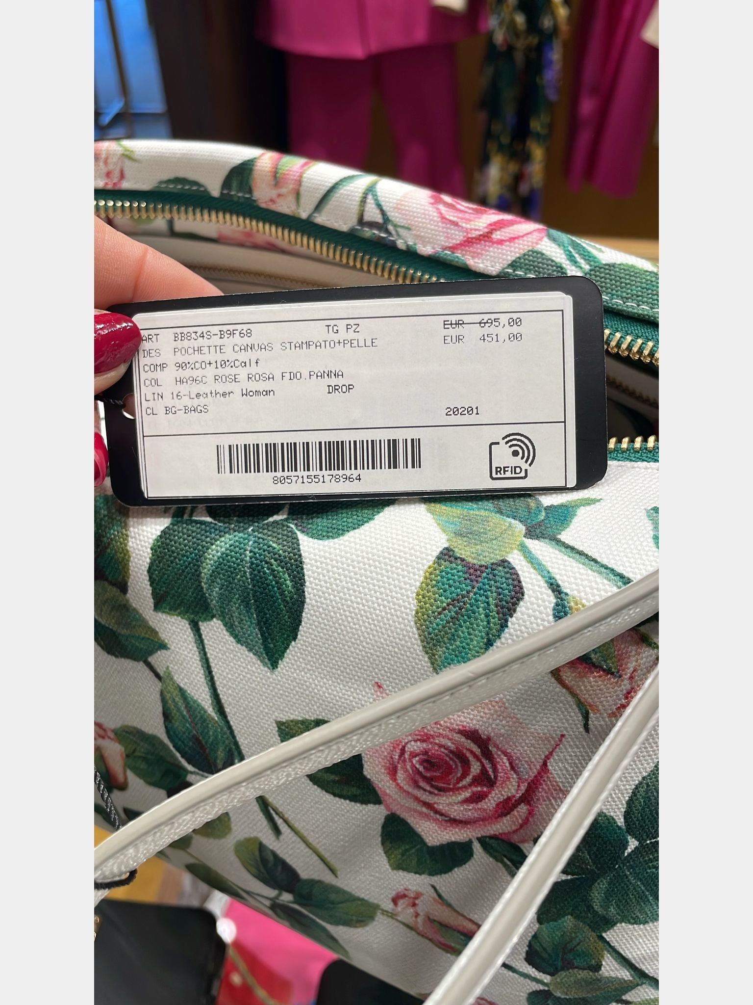 Dolce & Gabbana Pochette Canvas Stampato PelleDolce & Gabbana