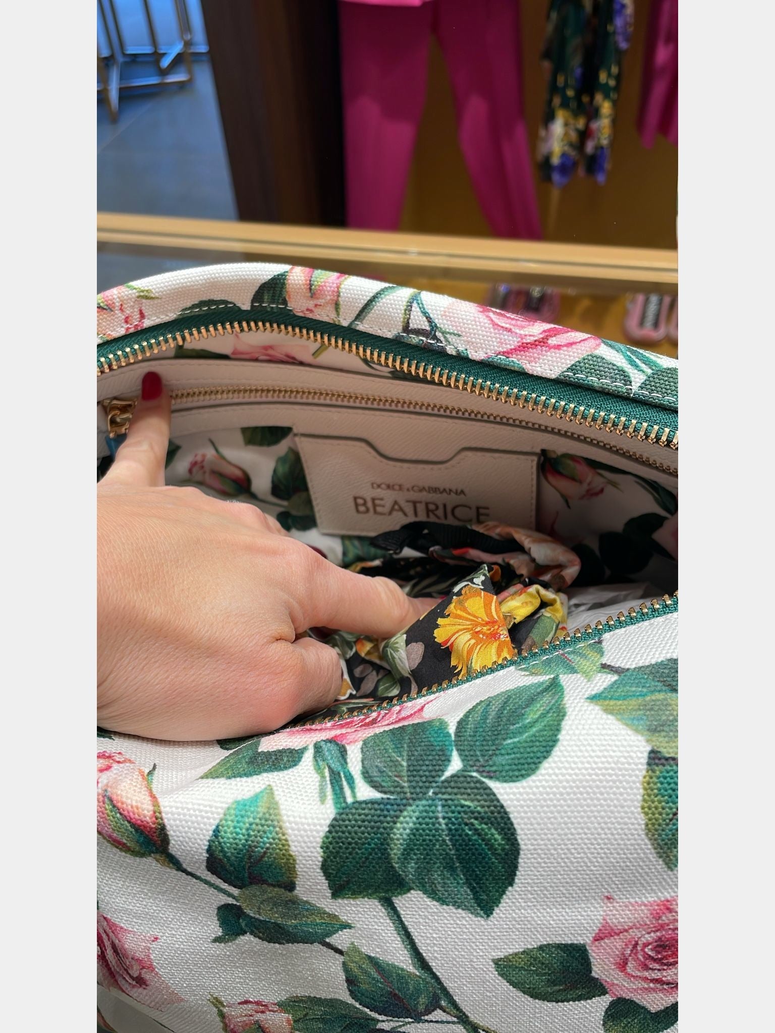 Dolce & Gabbana Pochette Canvas Stampato PelleDolce & Gabbana