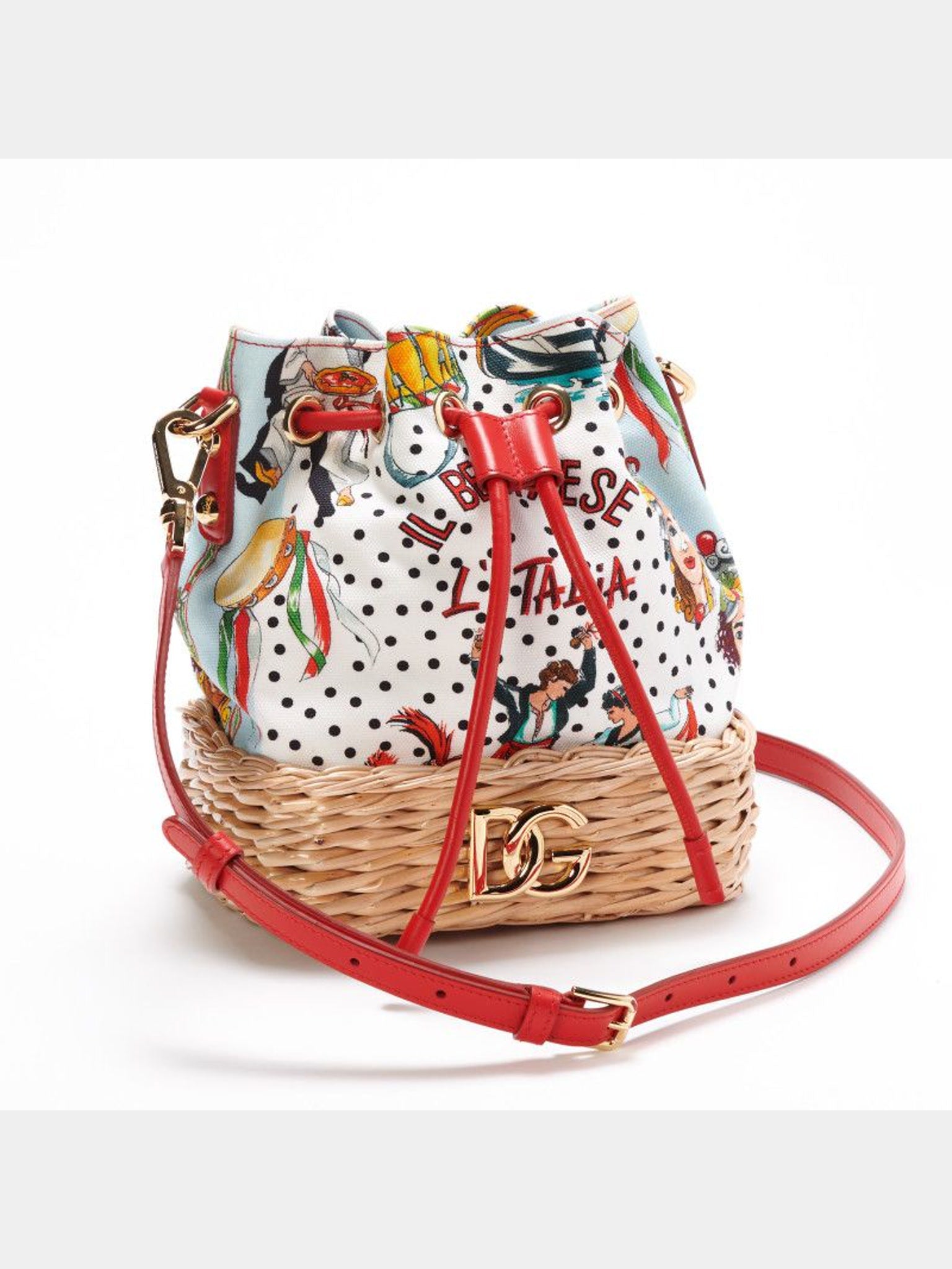 Dolce & Gabbana Secchiello Midollino+Canvas StDolce & Gabbana